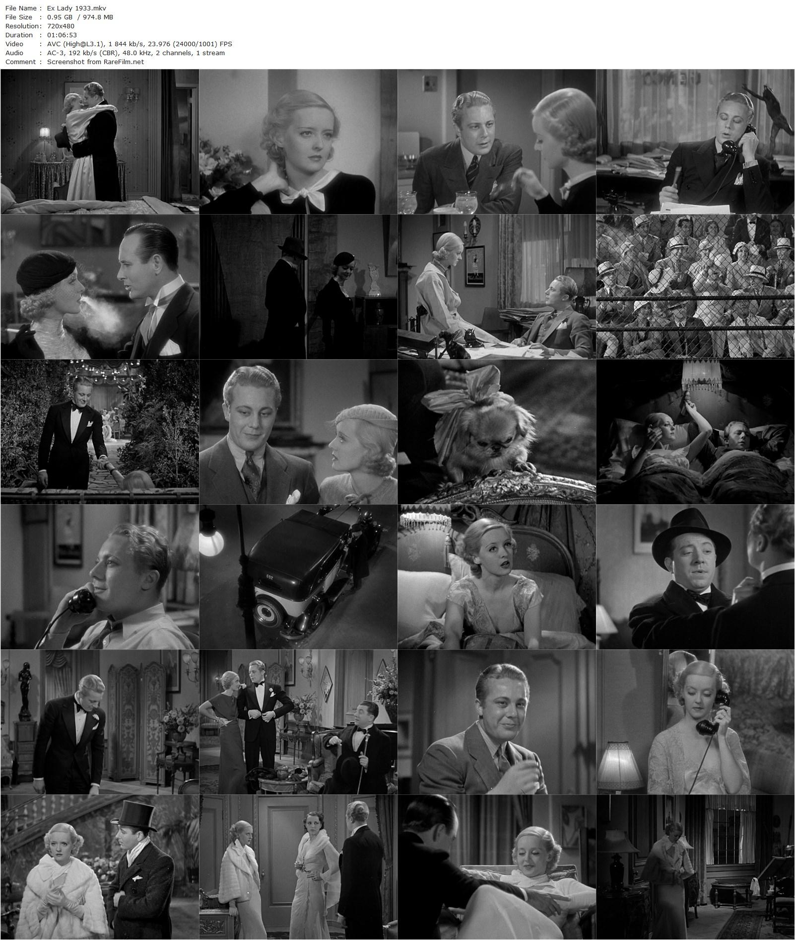 Ex-Lady (1933) Robert Florey, Bette Davis-poster