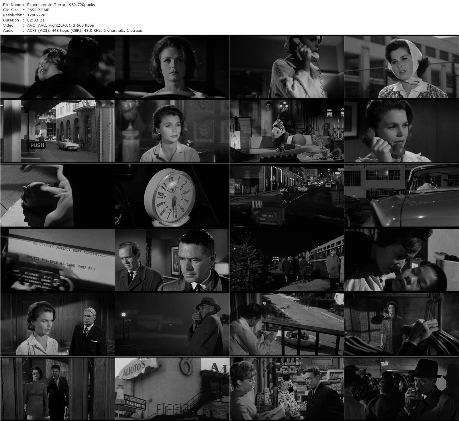 Experiment in Terror (1962) Blake Edwards, Glenn Ford, Lee Remick, Stefanie Powers-poster