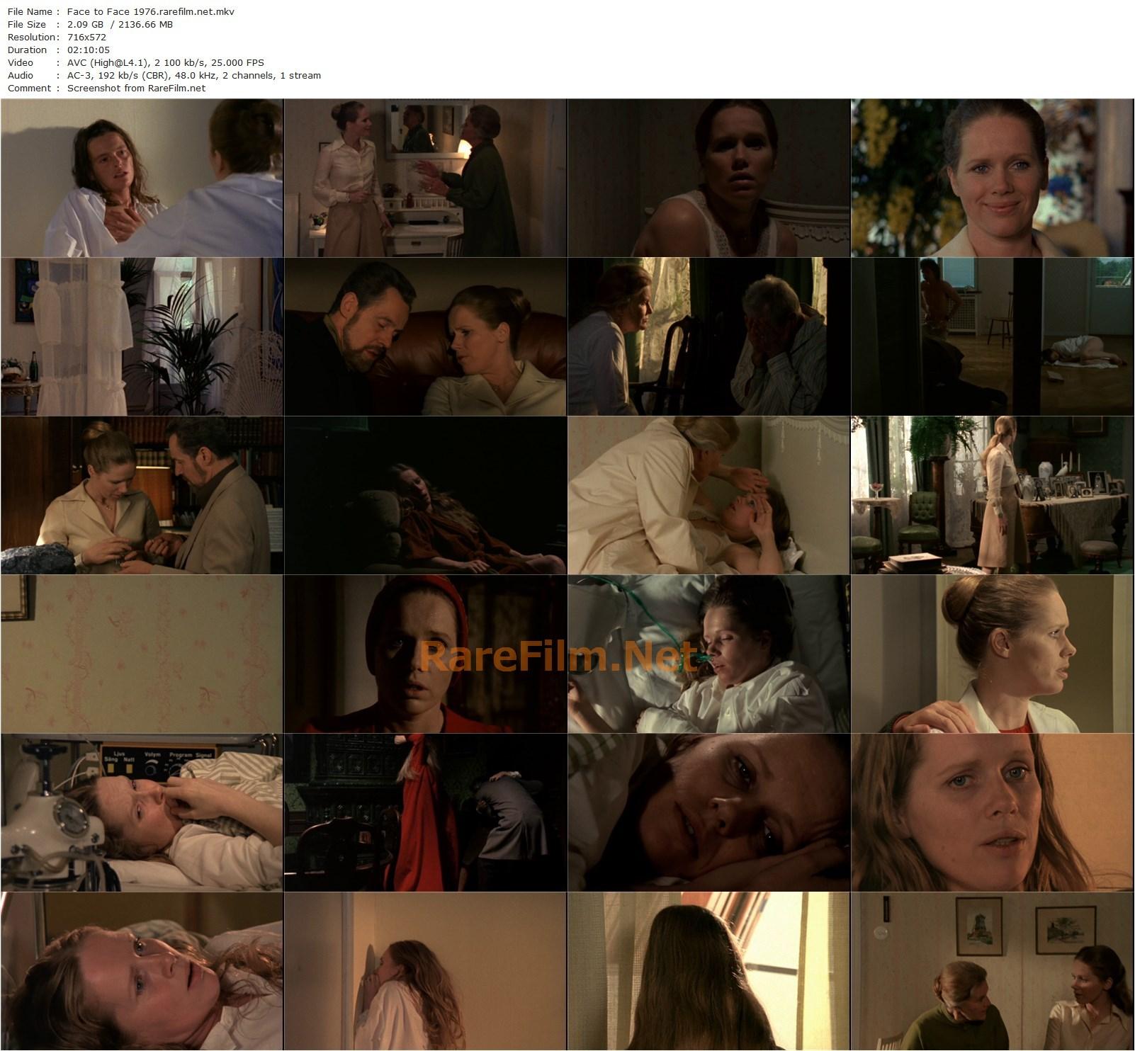 Face to Face / Ansikte mot ansikte (1976) Ingmar Bergman, Liv Ullmann, Erland Josephson, Aino Taube-poster