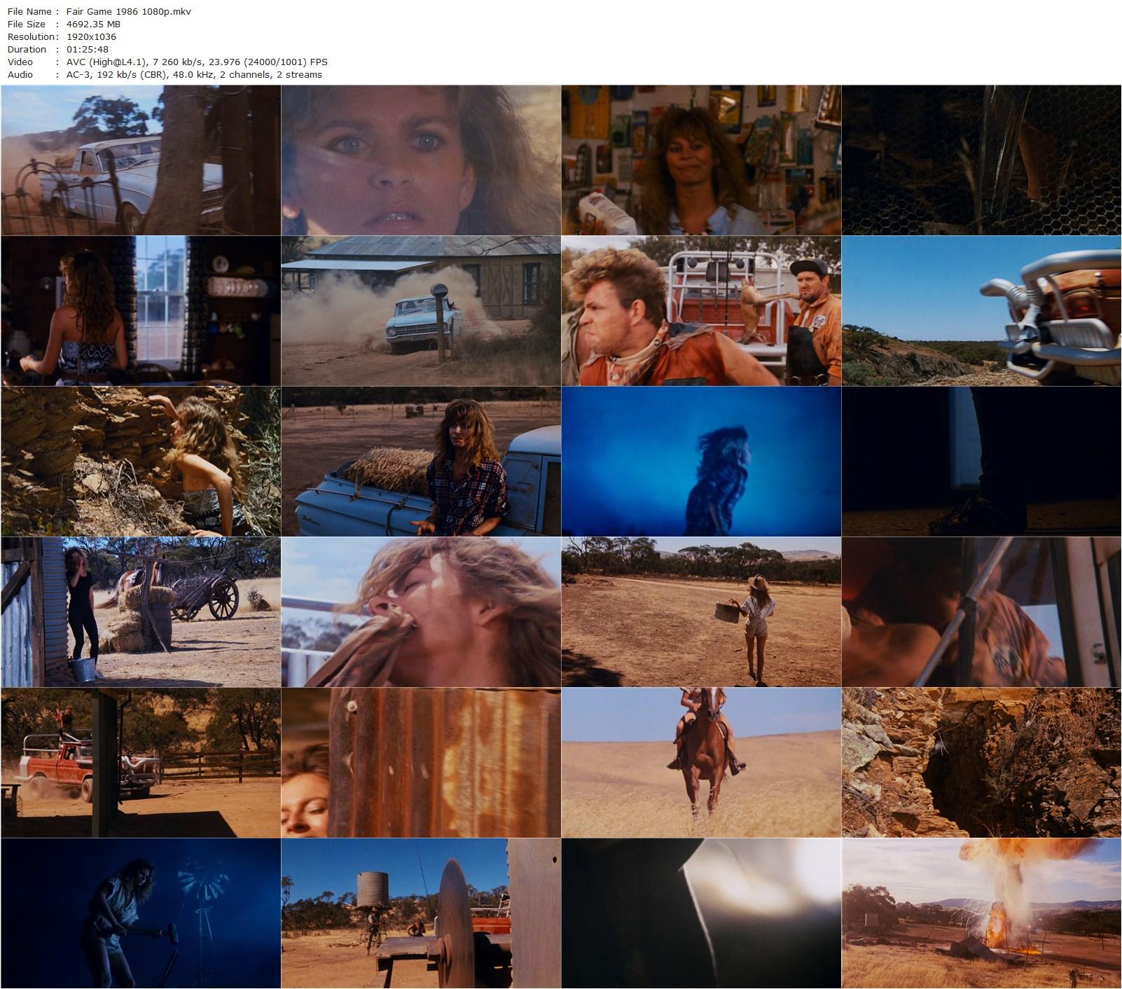 Fair Game (1986) Mario Andreacchio, Cassandra Delaney, Peter Ford, David Sandford-poster