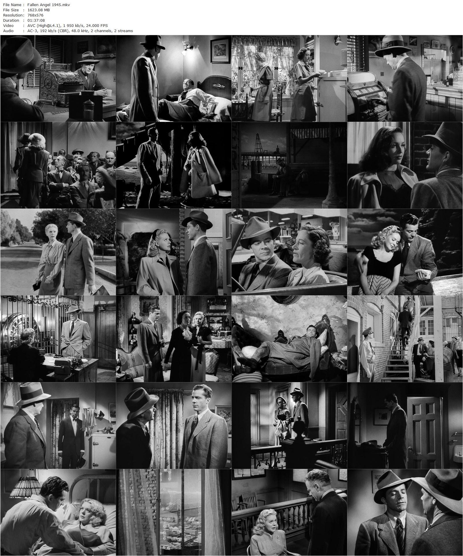 Fallen Angel (1945) Otto Preminger, Alice Faye, Dana Andrews, Linda Darnell-poster