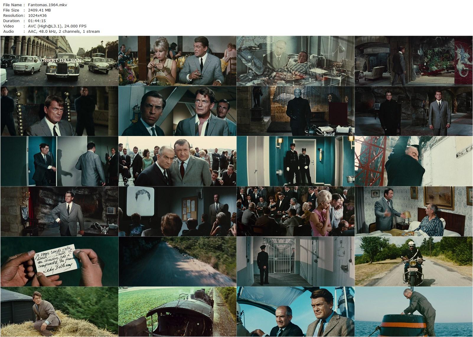 Fantômas (1964) André Hunebelle, Jean Marais, Louis de Funès, Mylène Demongeot-poster