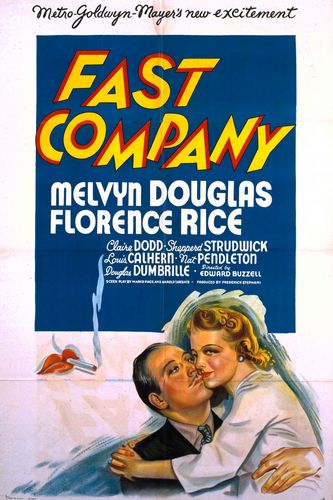 Fast Company (1938) Edward Buzzell, Melvyn Douglas, Florence Rice, Claire Dodd
