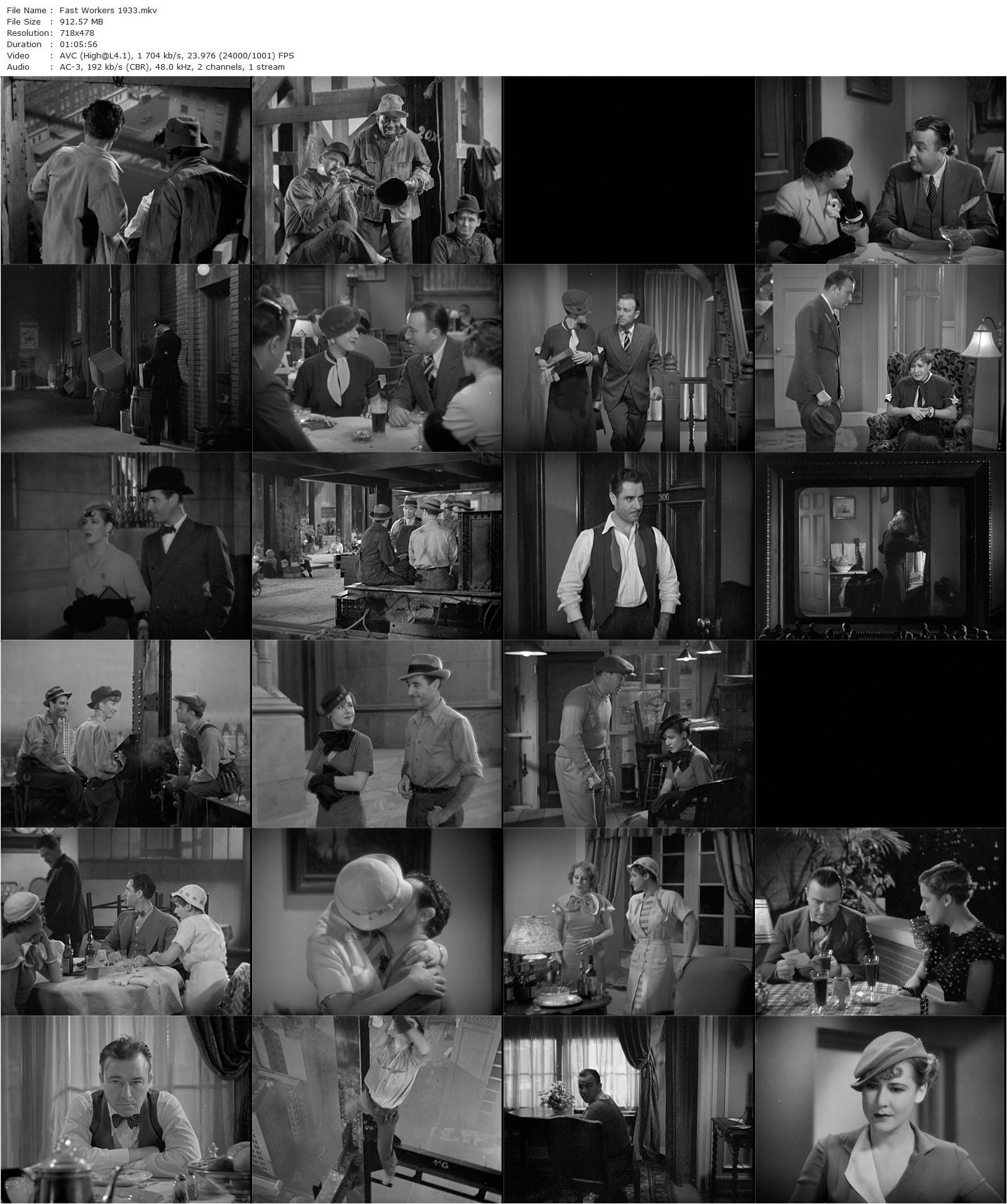 Fast Workers (1933) Tod Browning, John Gilbert, Robert Armstrong, Mae Clarke-poster