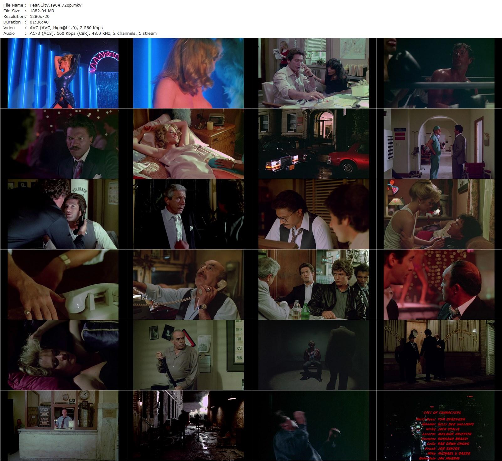 Fear City (1984) Abel Ferrara, Tom Berenger, Billy Dee Williams, Jack Scalia-poster