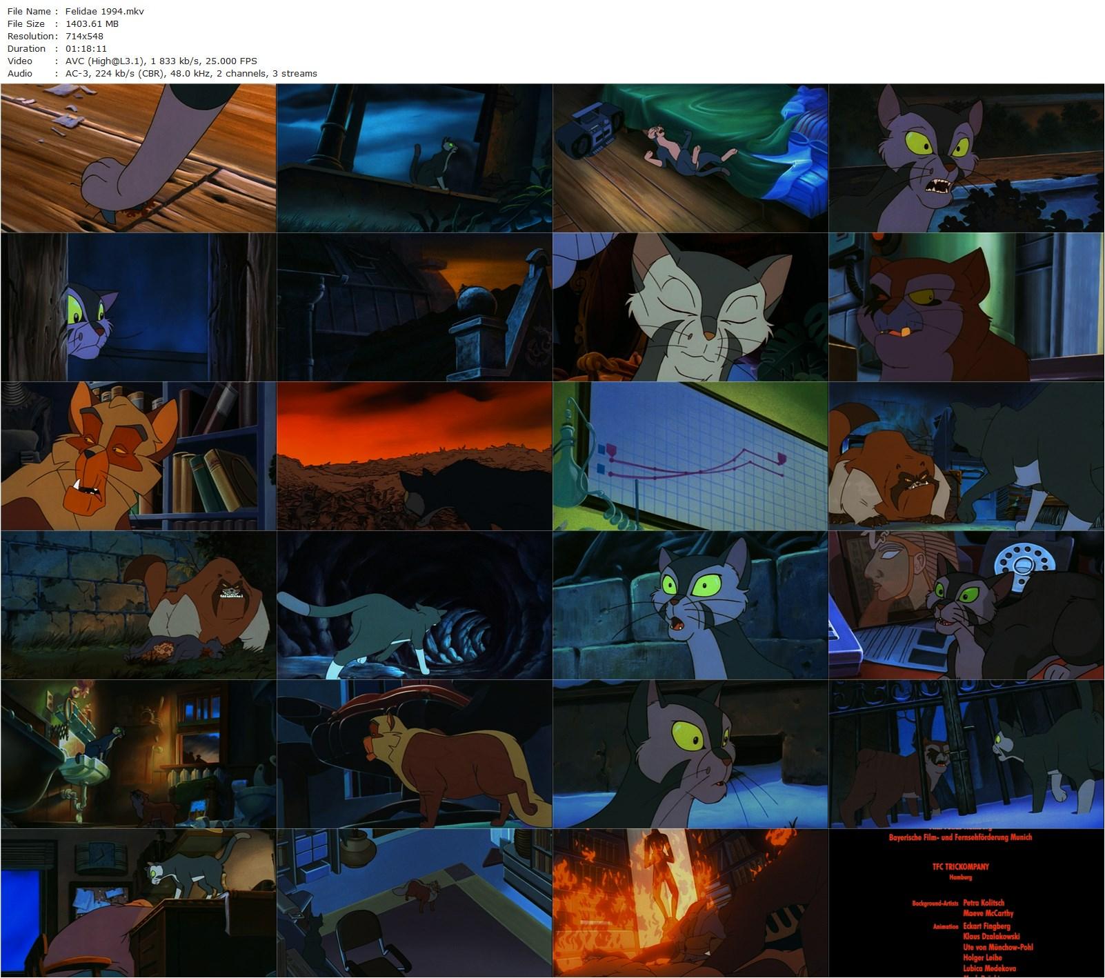 Felidae (1994) Michael Schaack, Ulrich Tukur, Mario Adorf, Helge Schneider-poster