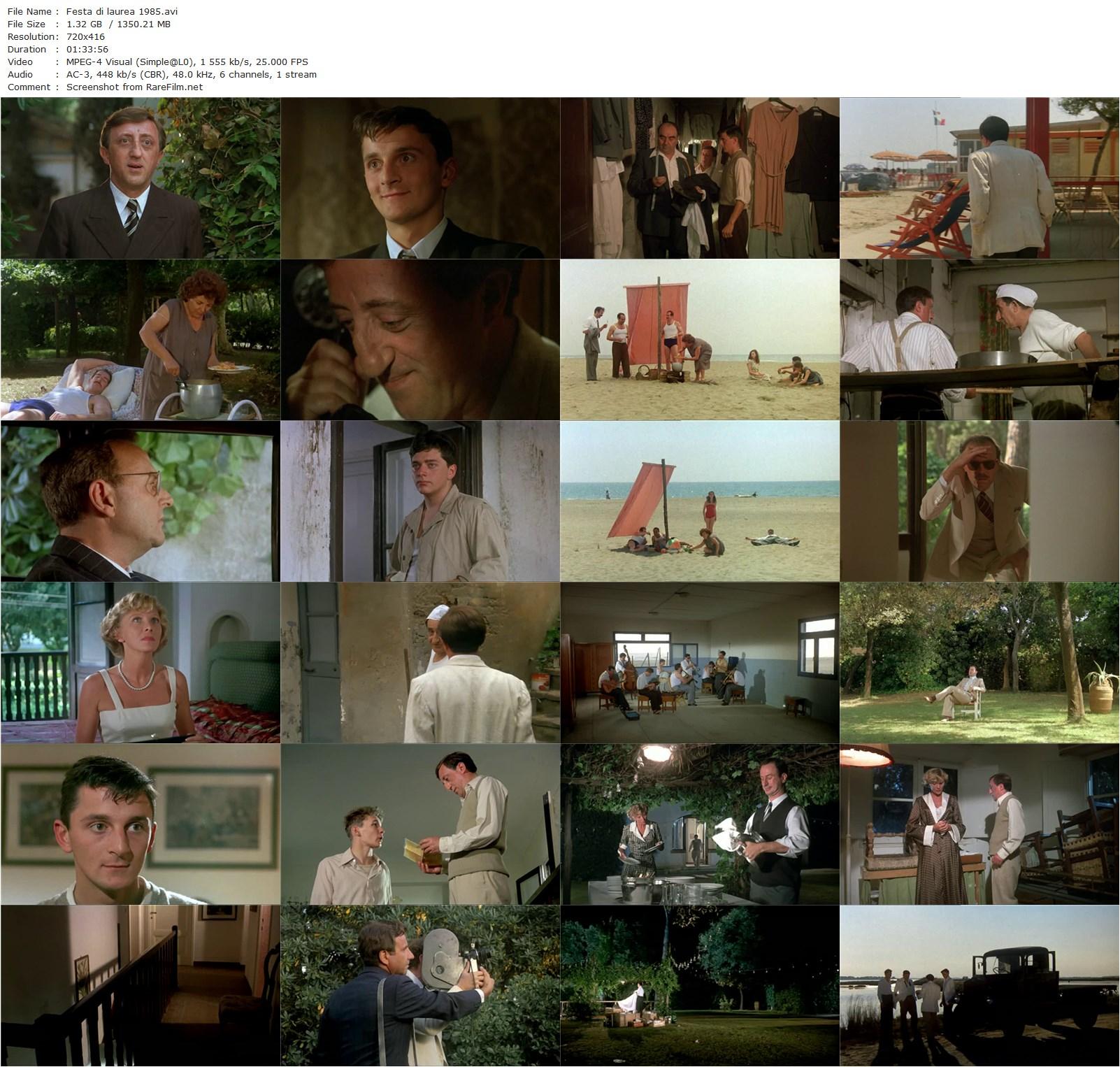 Graduation Party / Festa di laurea (1985) Pupi Avati, Carlo Delle Piane, Aurore Clément, Lidia Broccolino-poster