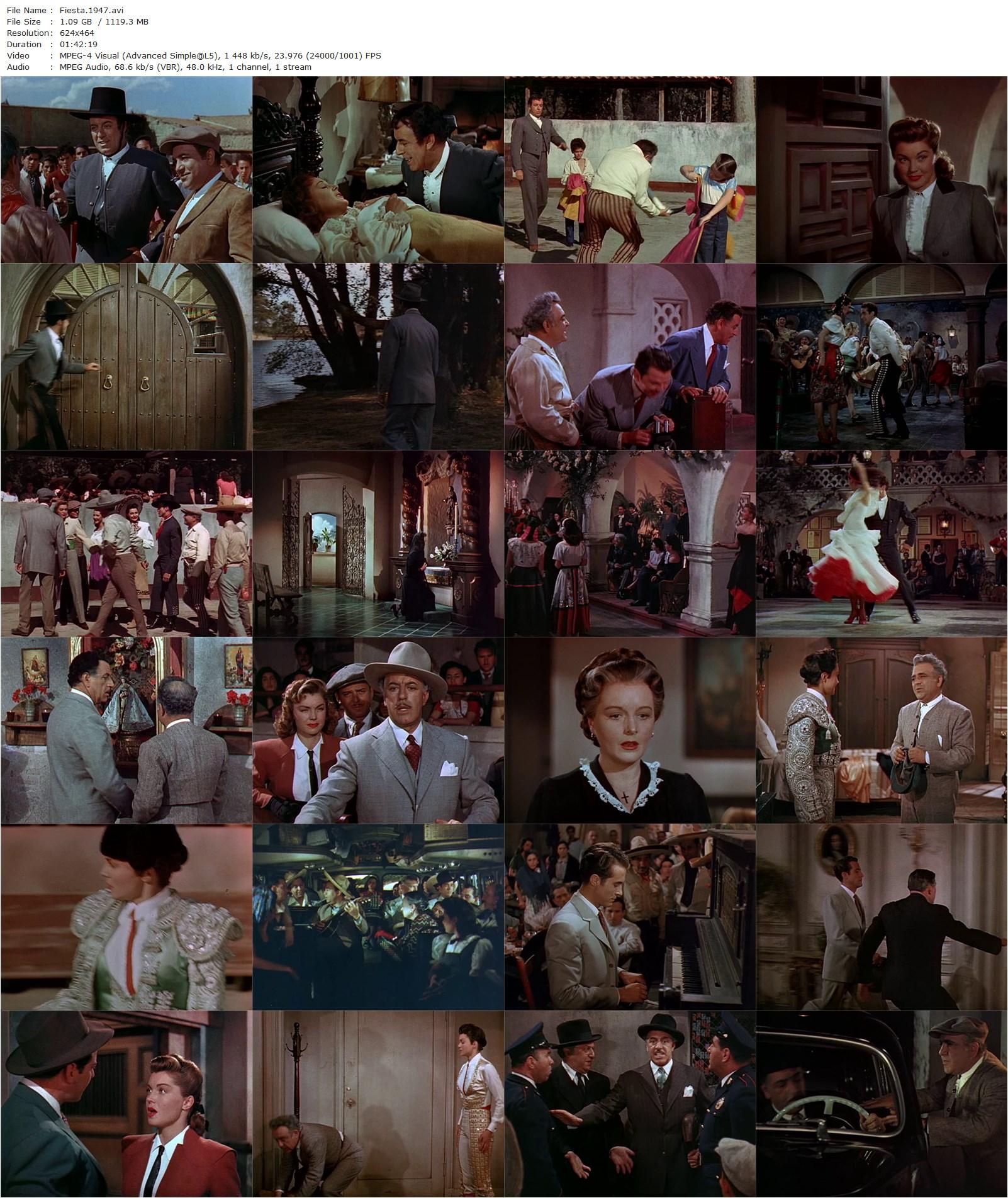 Fiesta (1947) Richard Thorpe, Esther Williams, Akim Tamiroff, Ricardo Montalban-poster