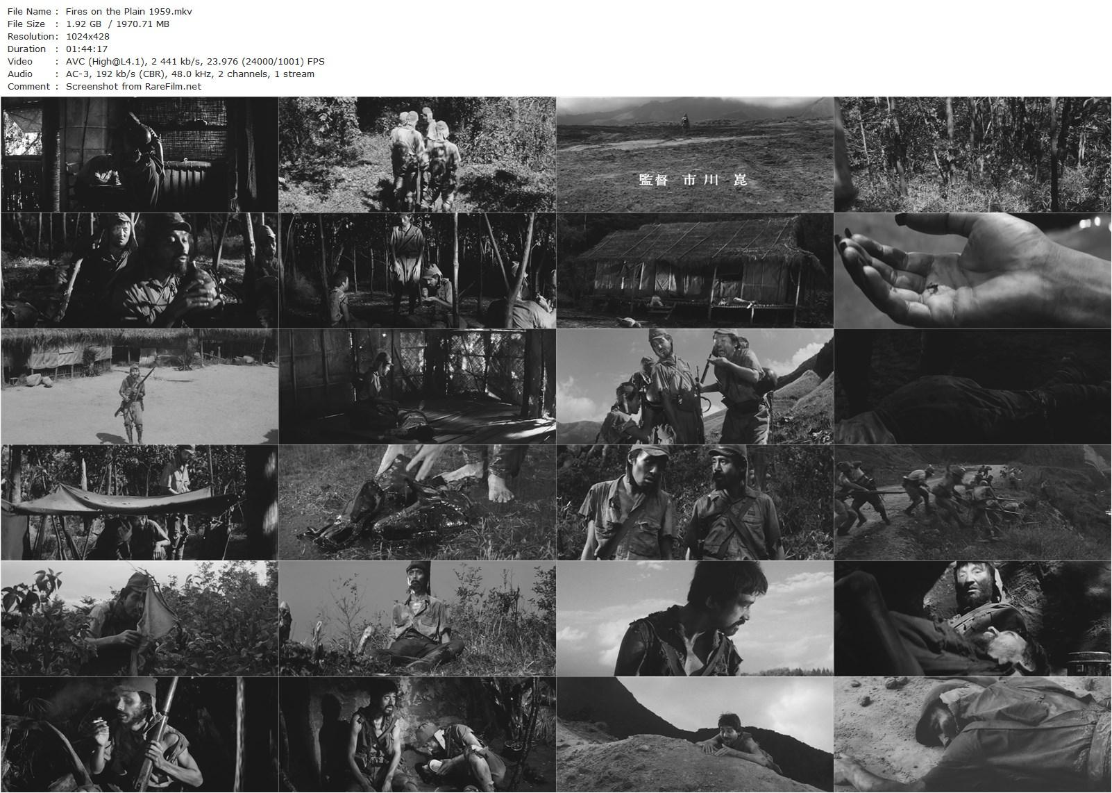 Fires on the Plain (1959) Kon Ichikawa-poster