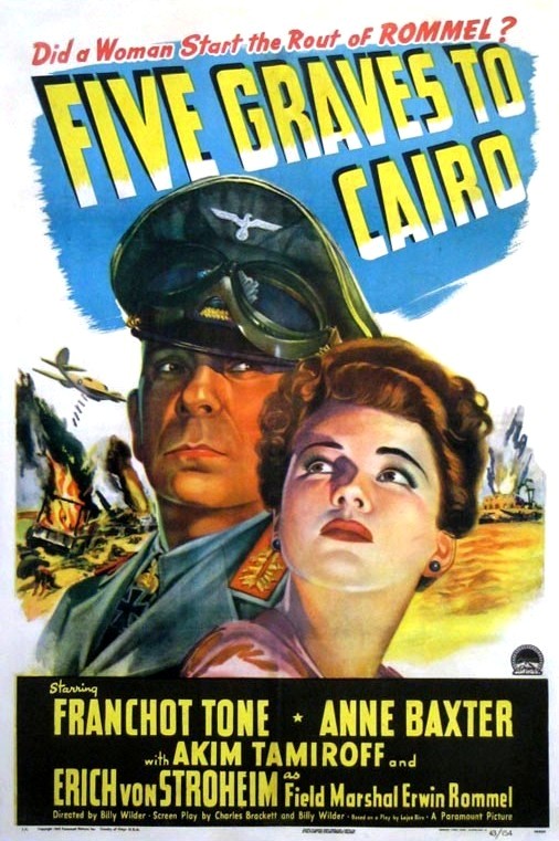 Five Graves to Cairo (1943) Billy Wilder, Franchot Tone, Anne Baxter, Akim Tamiroff
