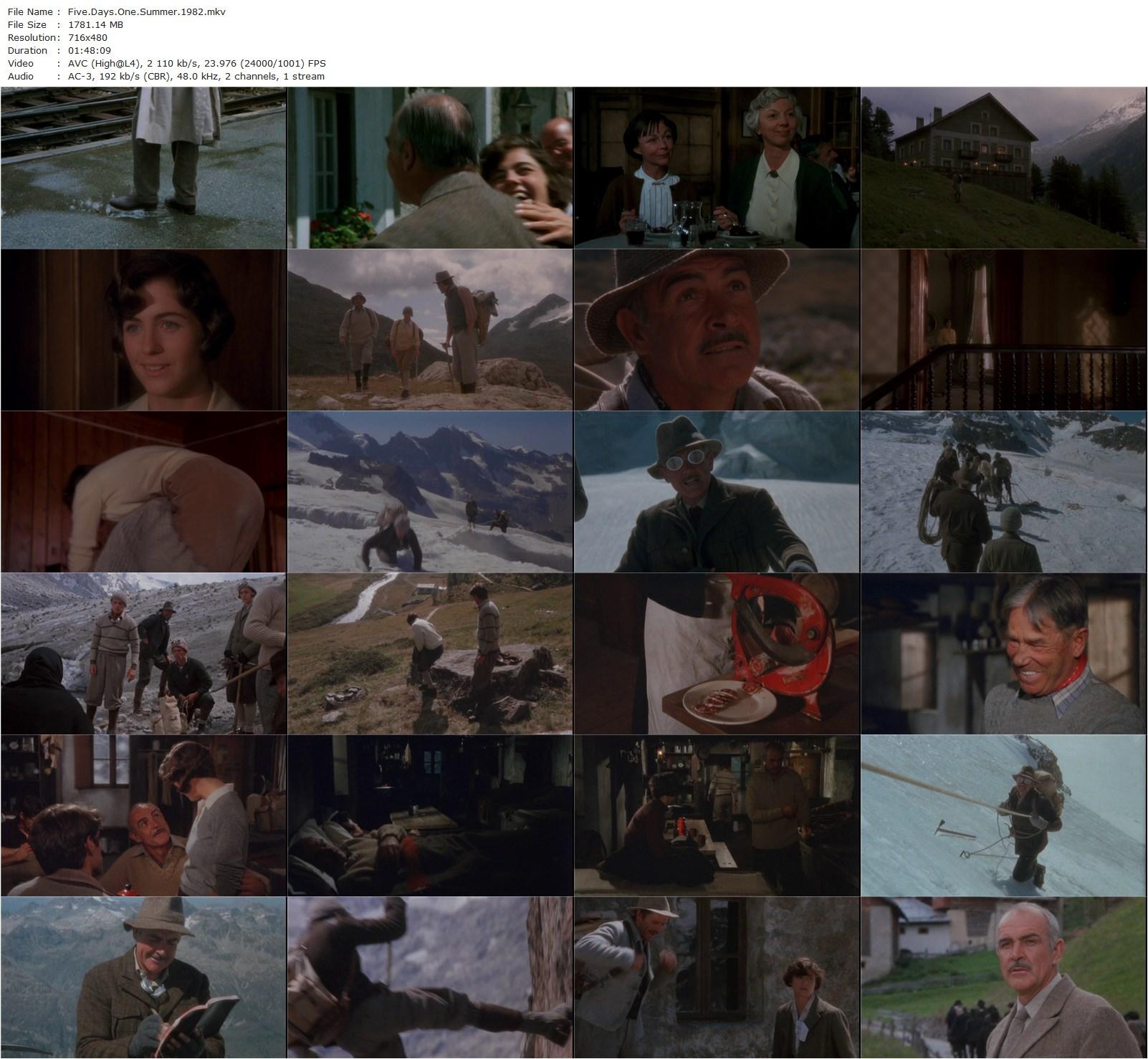 Five Days One Summer (1982) Fred Zinnemann, Sean Connery, Betsy Brantley, Lambert Wilson-poster