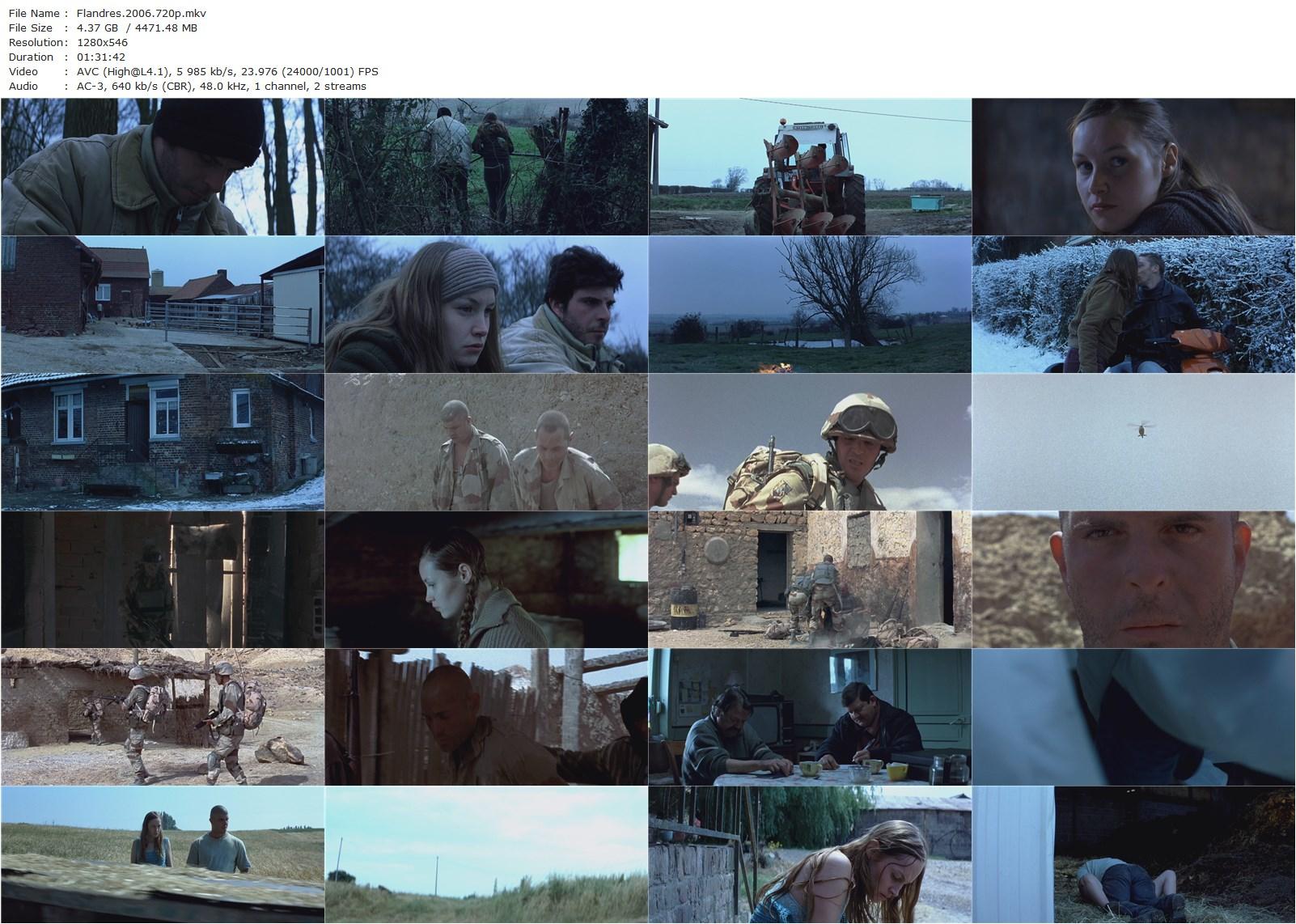 Flandres (2006) Bruno Dumont, Adélaïde Leroux, Samuel Boidin, Henri Cretel-poster