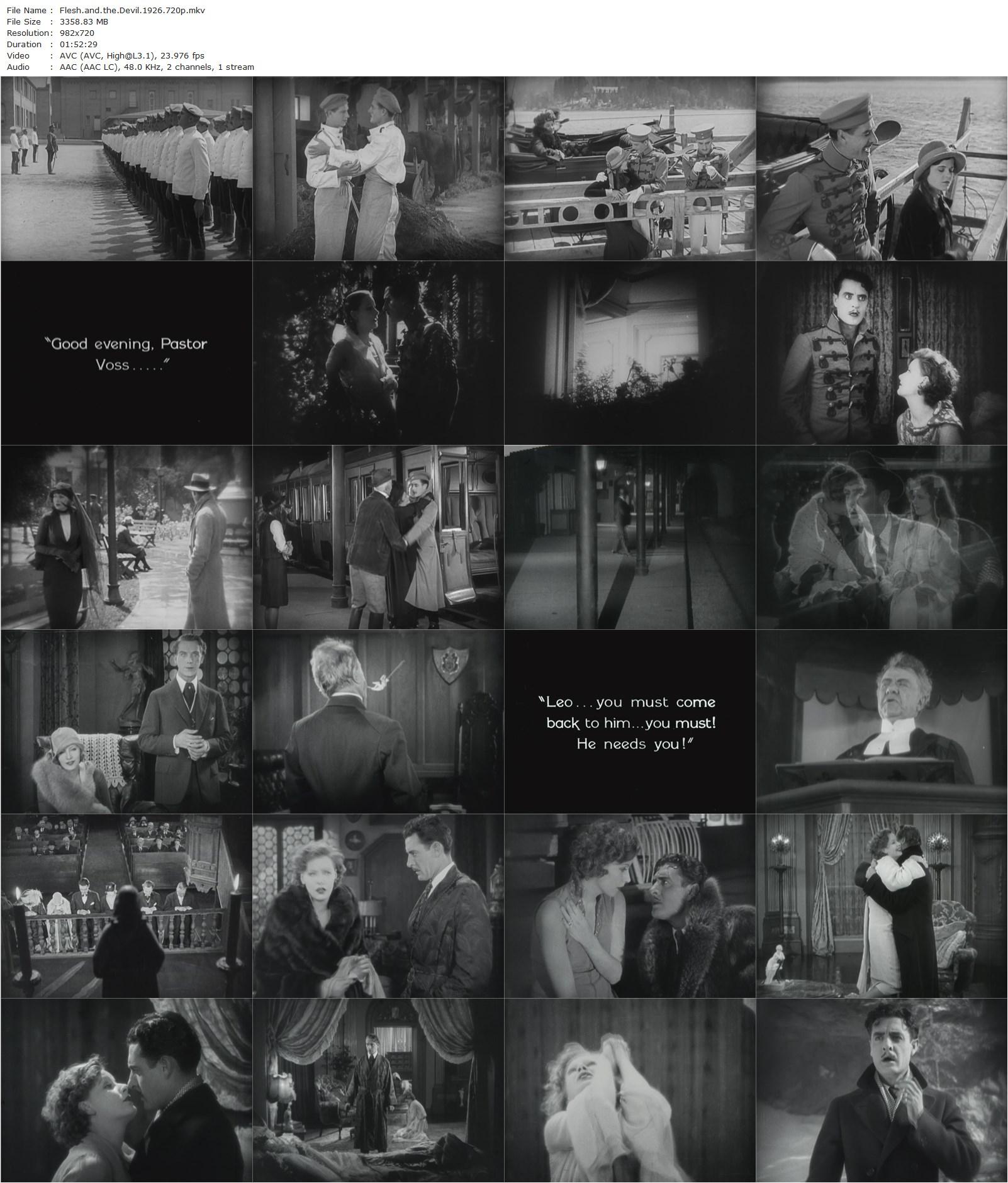 Flesh and the Devil (1926) Clarence Brown, John Gilbert, Greta Garbo, Lars Hanson-poster