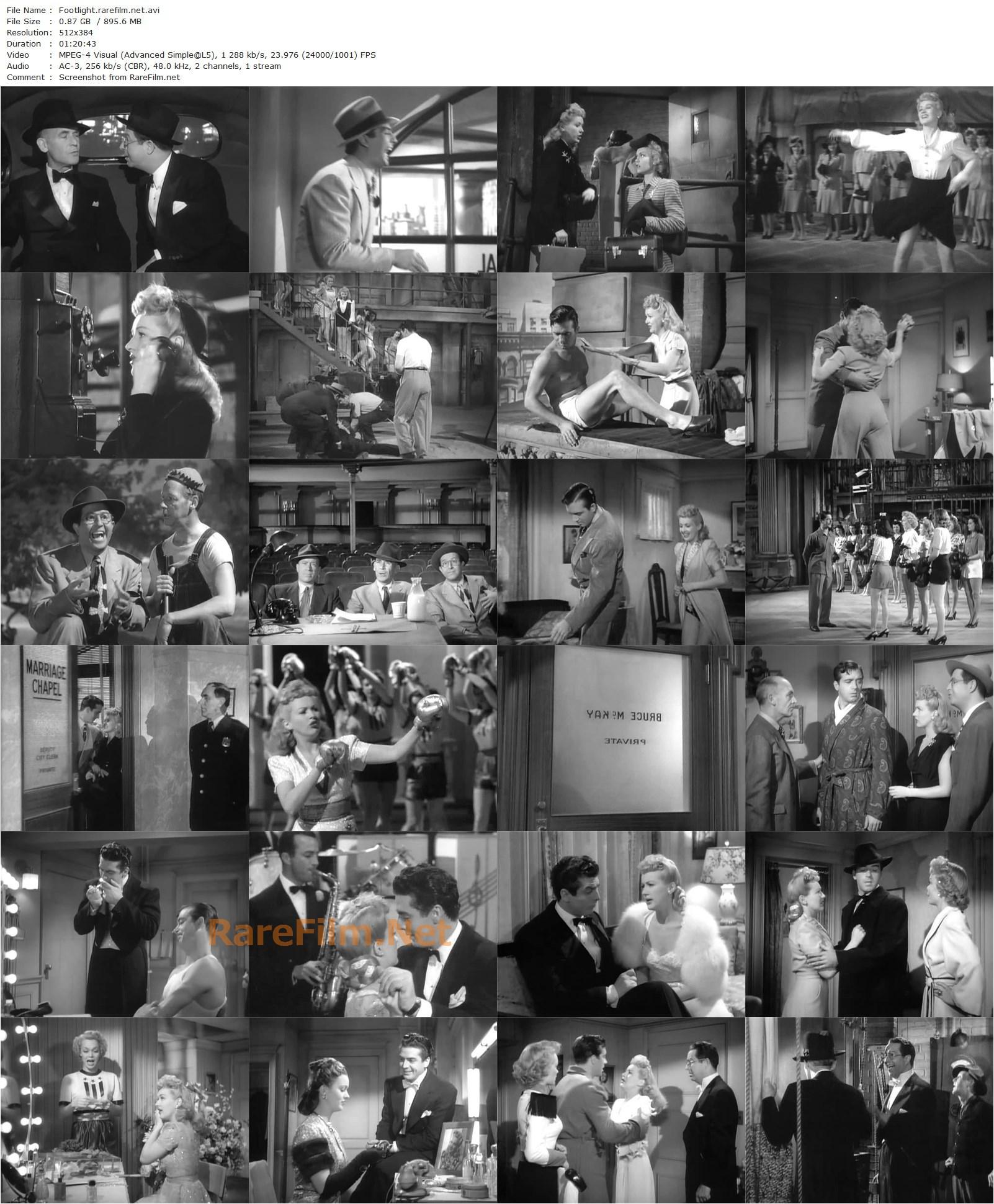 Footlight Serenade (1942) Gregory Ratoff, John Payne, Betty Grable, Victor Mature-poster