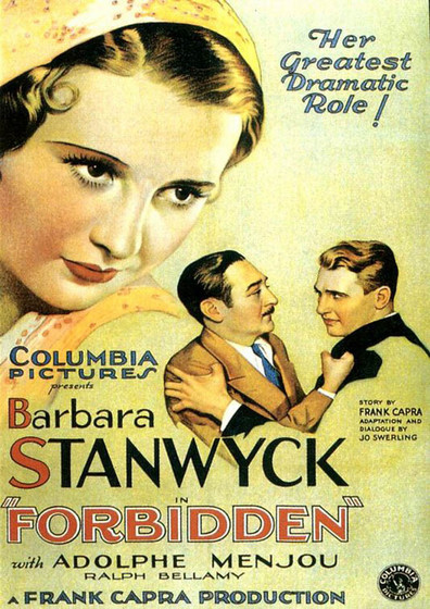 Forbidden (1932) Frank Capra, Barbara Stanwyck, Adolphe Menjou, Ralph Bellamy