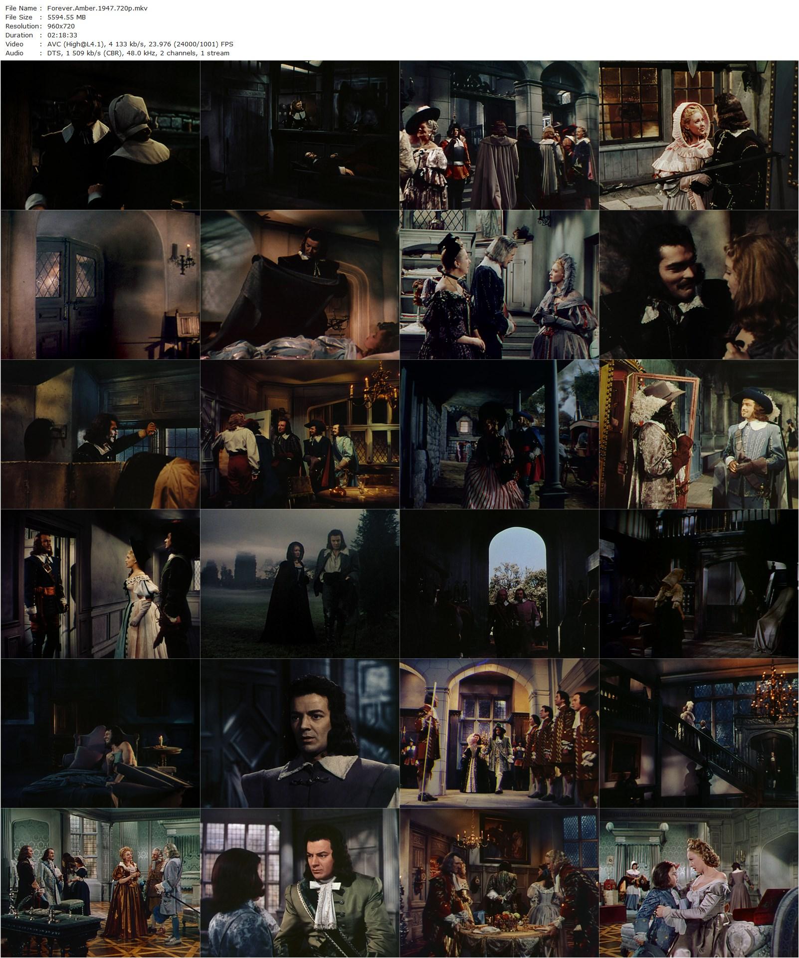 Forever Amber (1947) Otto Preminger, John M. Stahl, Linda Darnell, Cornel Wilde, Richard Greene-poster