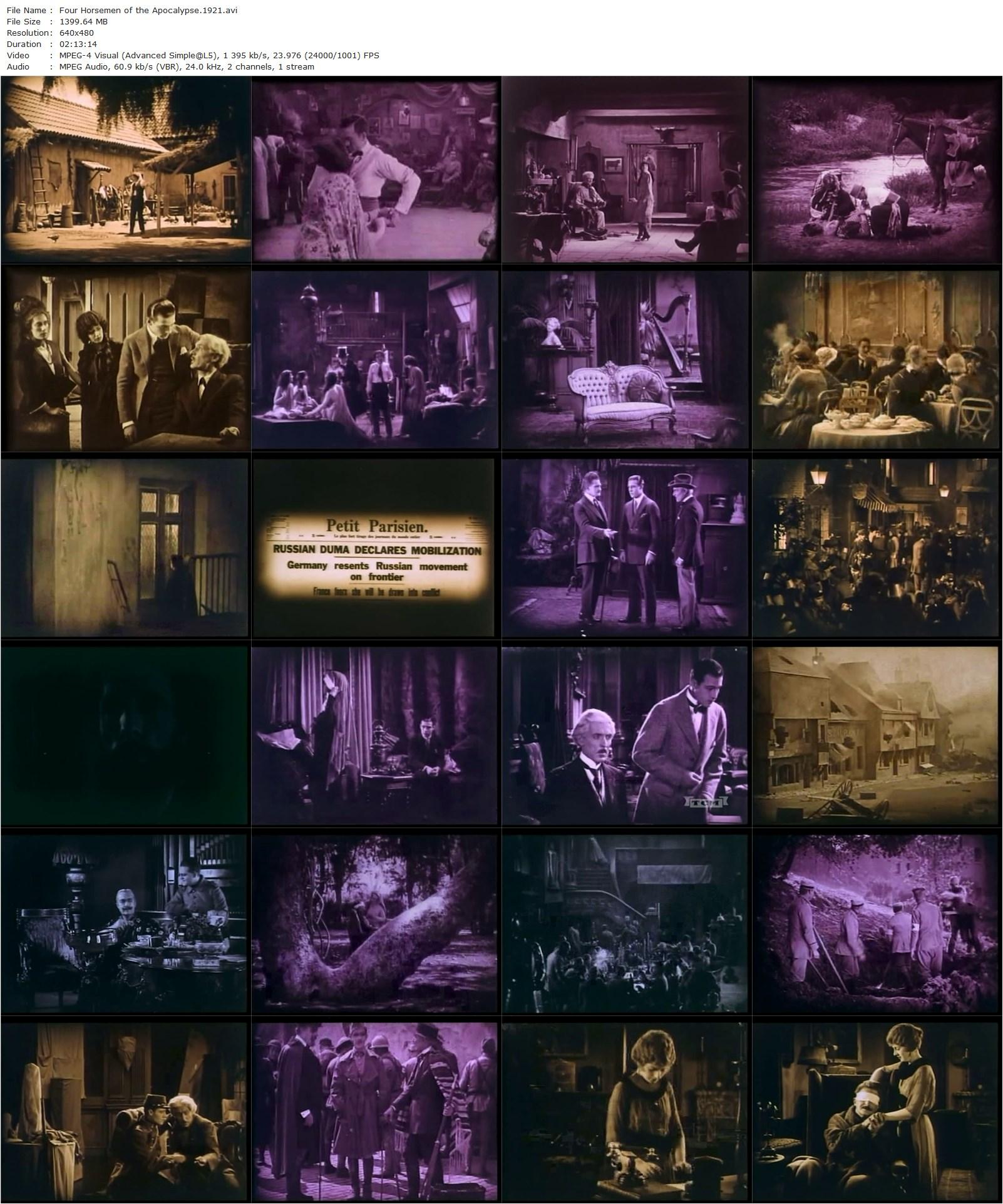 The Four Horsemen of the Apocalypse (1921) Rex Ingram, Rudolph Valentino, Alice Terry, Pomeroy Cannon-poster