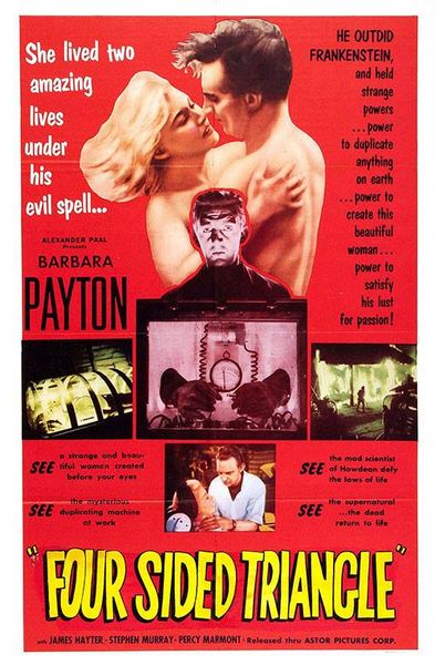 Four Sided Triangle (1953) Terence Fisher, Barbara Payton, James Hayter, Stephen Murray, Romance, Sci-Fi
