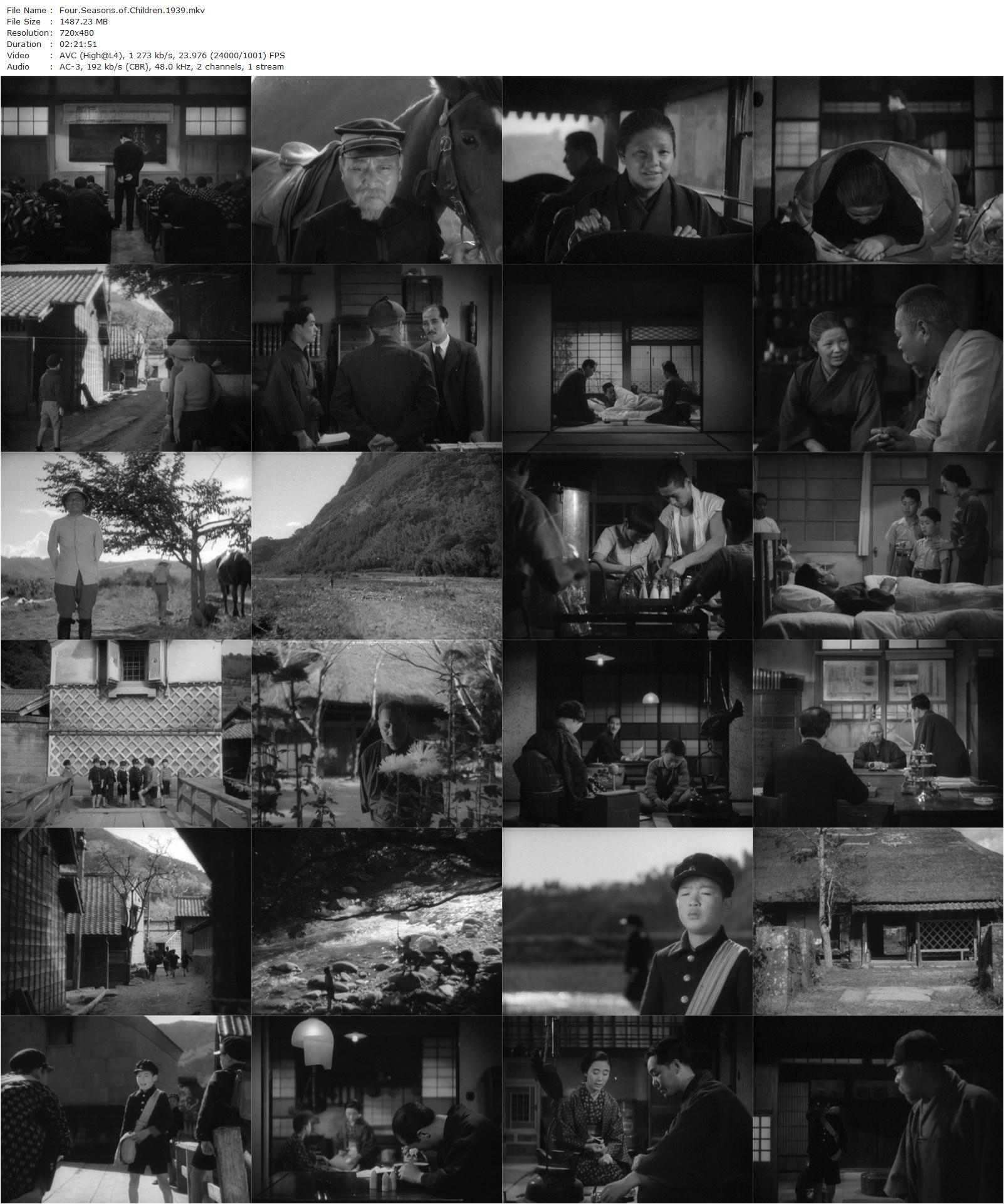 Four Seasons of Children AKA Kodomo no shiki (1939) Hiroshi Shimizu, Teruo Furuya, Masao Hayama, Shin’ichi Himori-poster