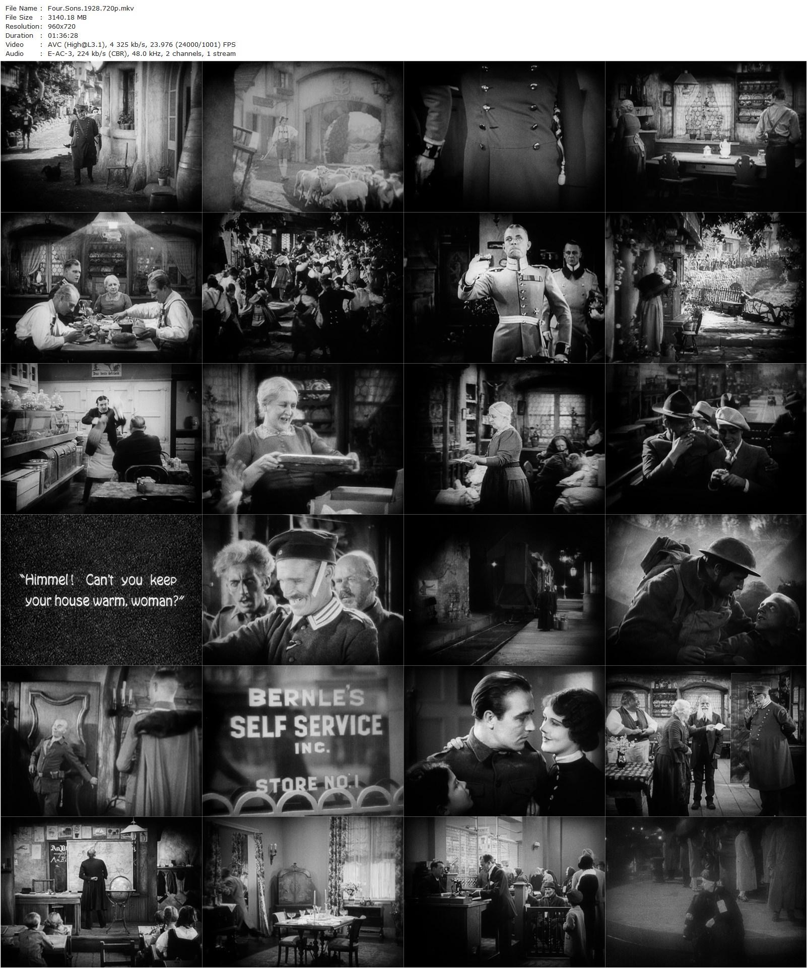 Four Sons (1928) John Ford, James Hall, Margaret Mann, Charles Morton-poster