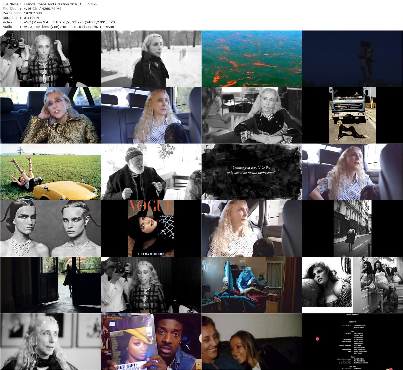 Franca: Chaos and Creation (2016) Francesco Carrozzini, Marina Abramovic, Azzedine Alaïa, Naomi Campbell-poster