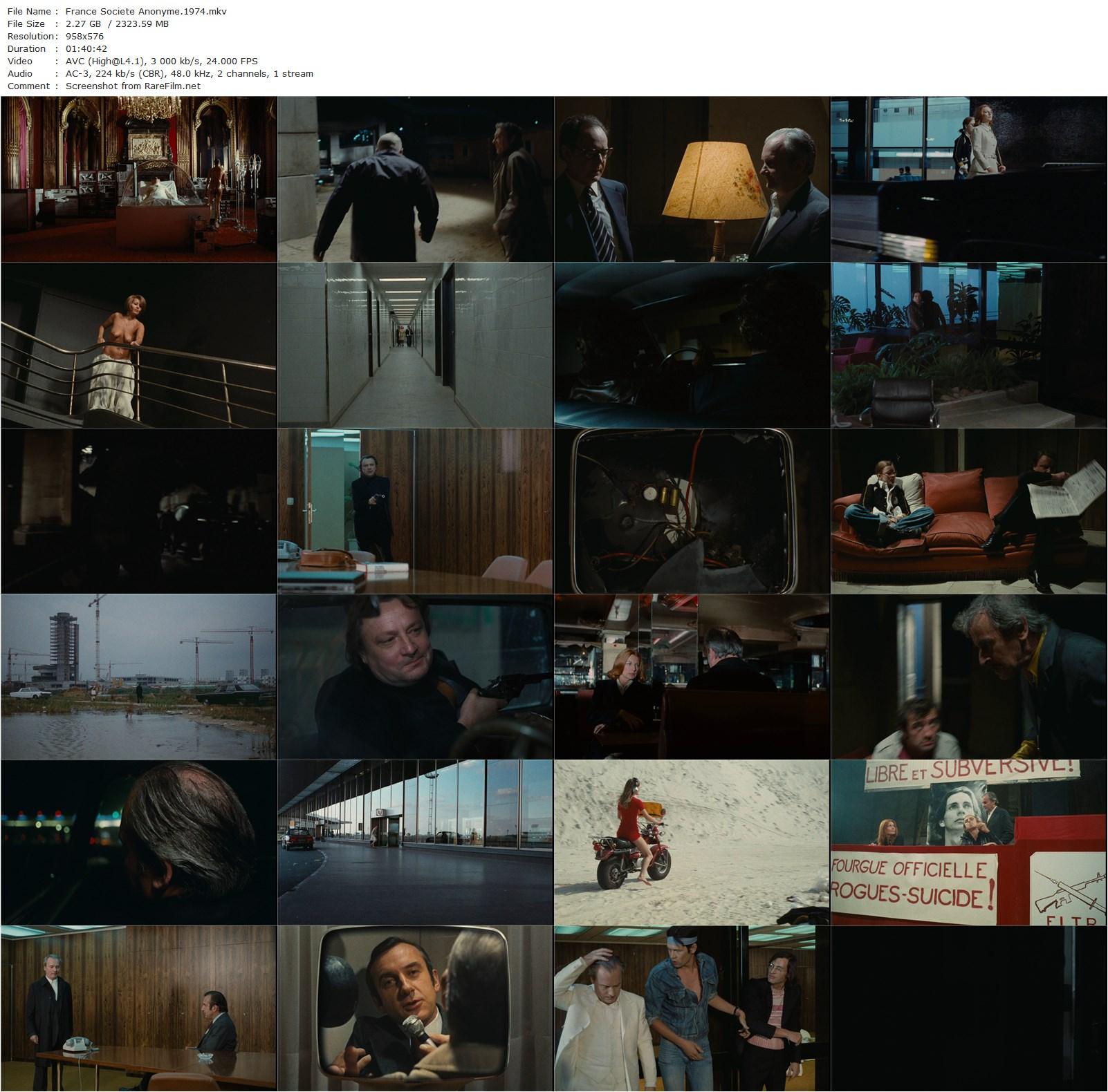 France société anonyme / French Anonymity Society (1974) Alain Corneau, Michel Bouquet, Allyn Ann McLerie, Roland Dubillard-poster