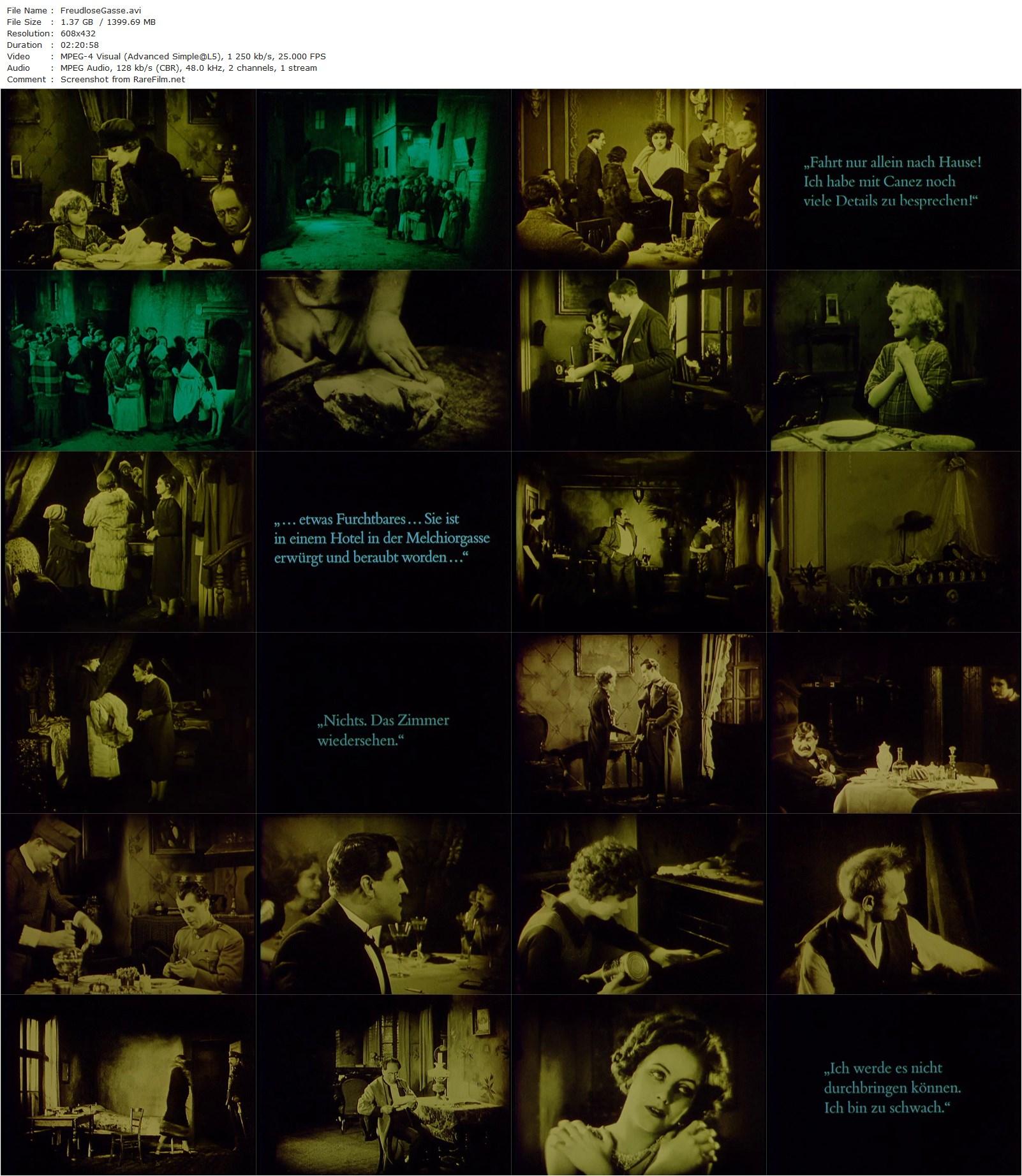 Joyless Street (1925) Georg Wilhelm Pabst, Asta Nielsen-poster