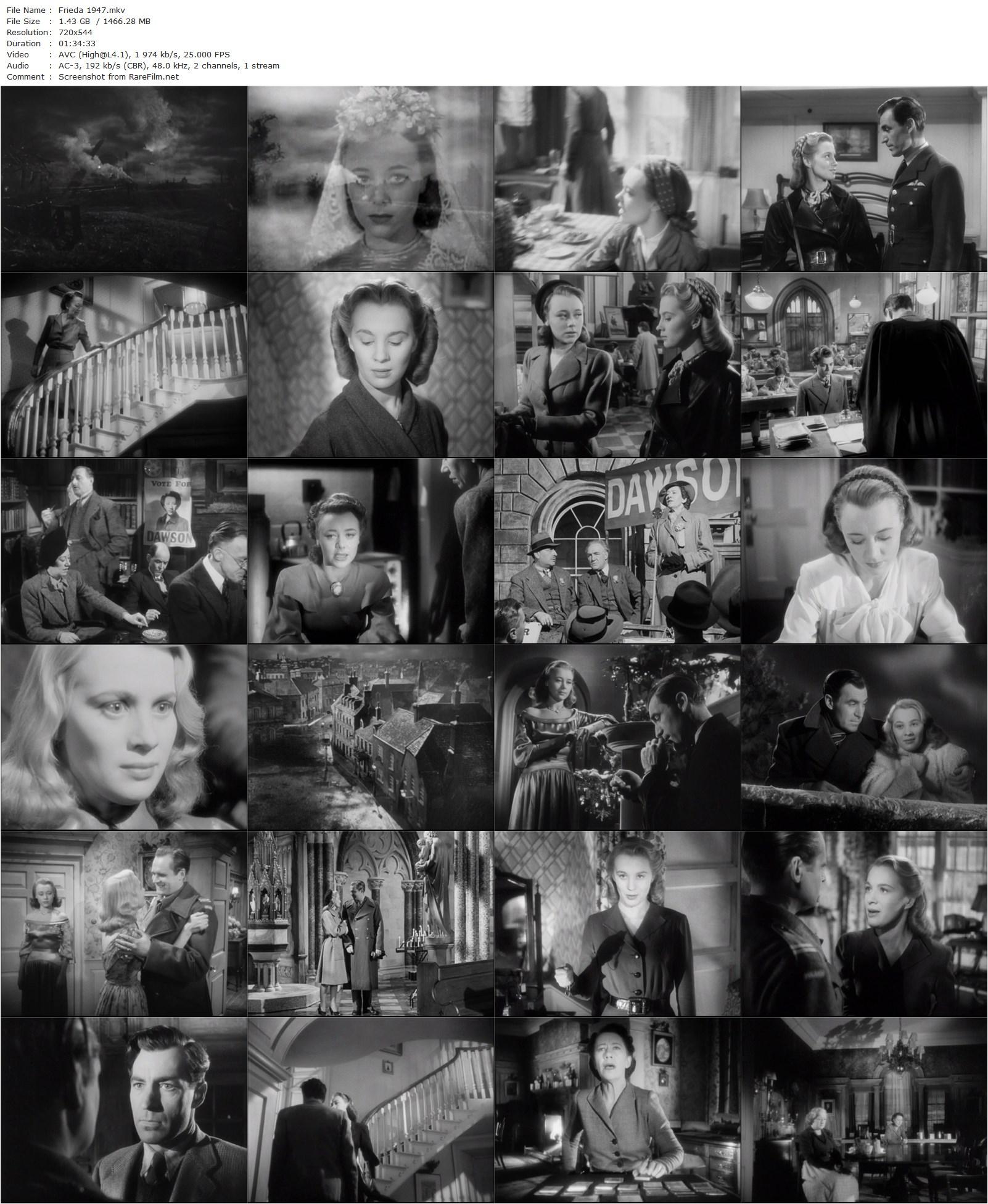 Frieda (1947) Basil Dearden, David Farrar, Glynis Johns, Mai Zetterling-poster