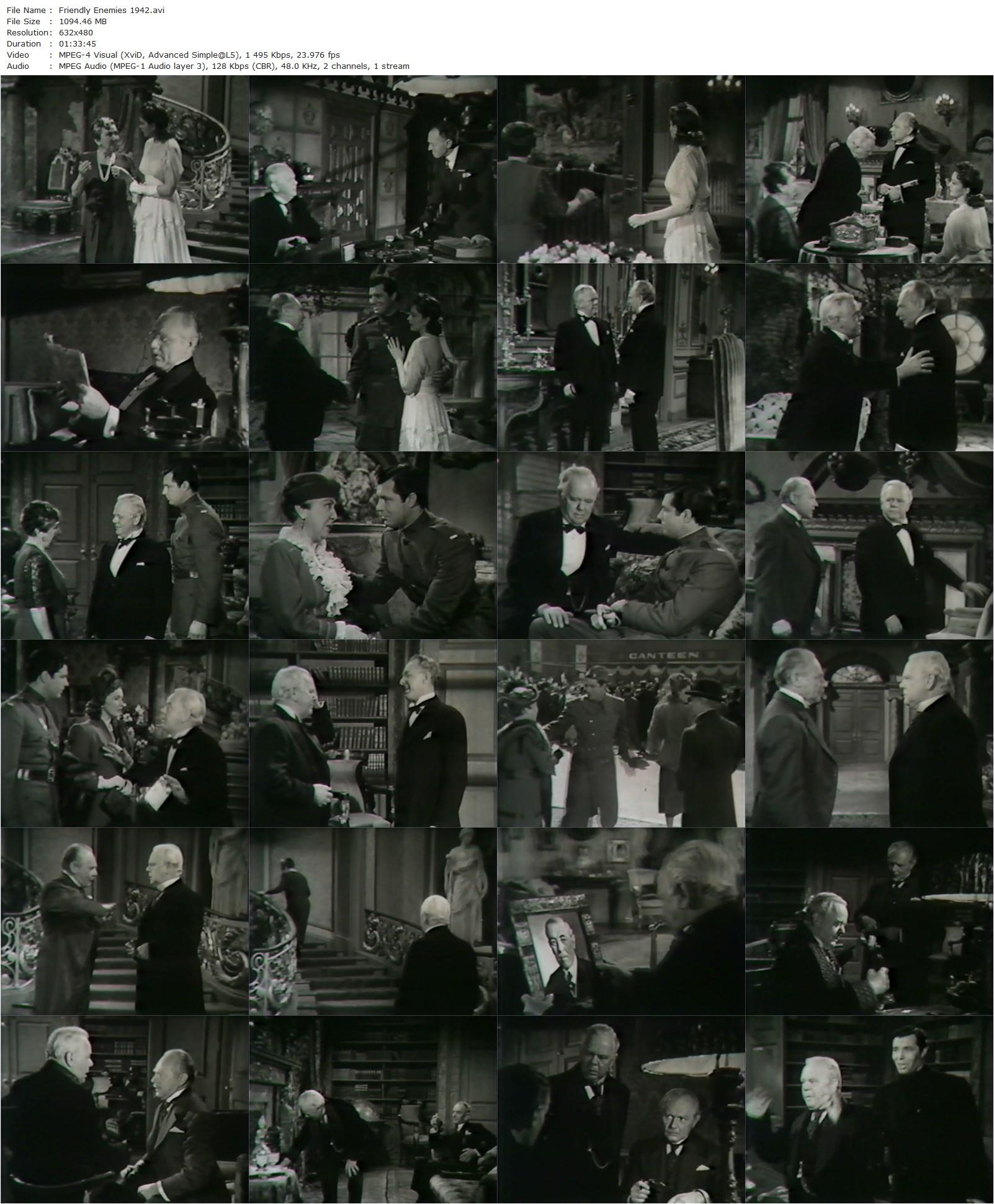 Friendly Enemies (1942) Allan Dwan, Charles Winninger, Charles Ruggles, James Craig-poster