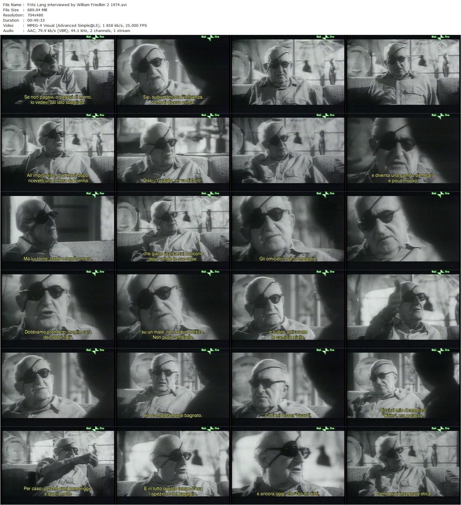 Conversation with Fritz Lang (1975) William Friedkin, Fritz Lang-poster