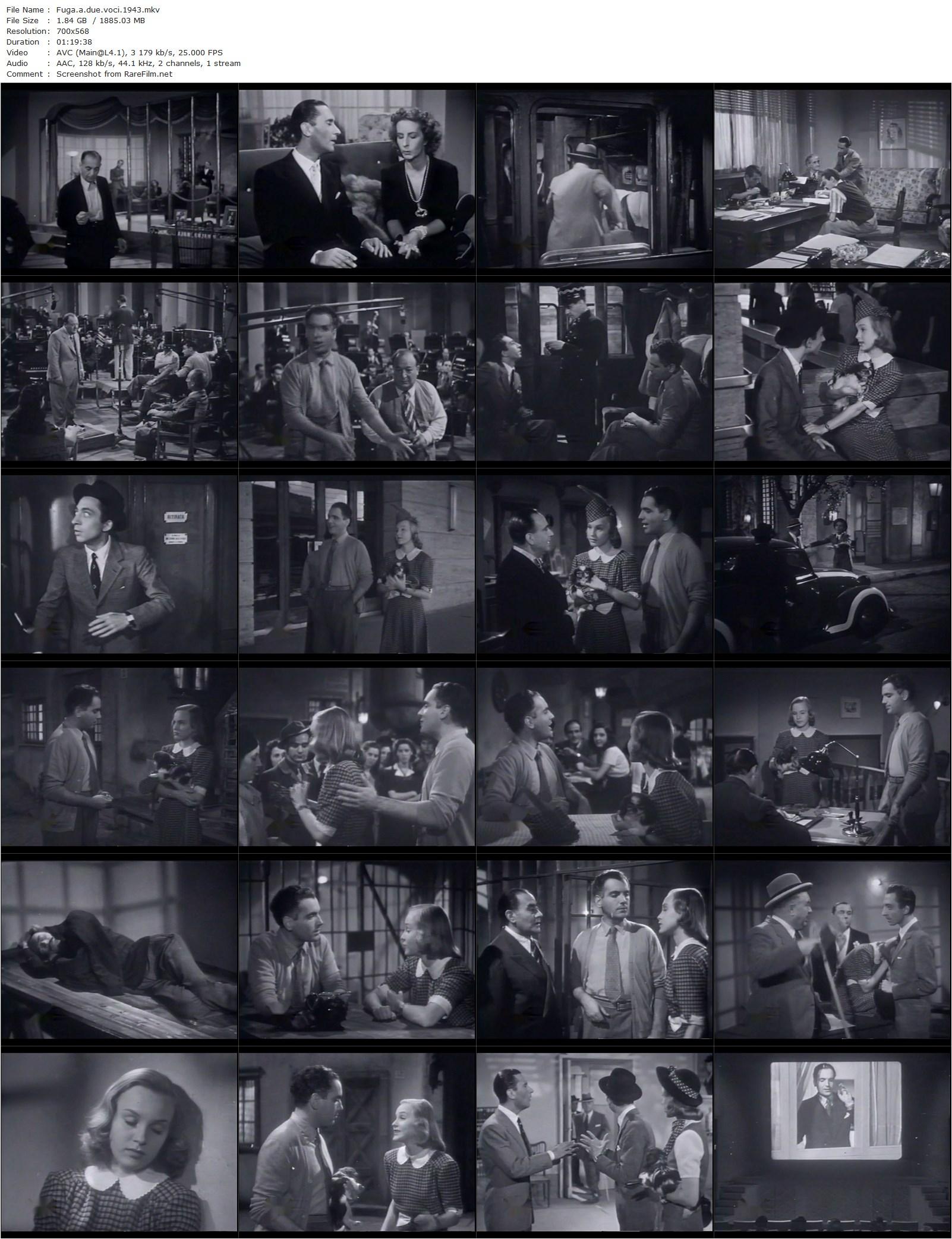 Fuga a due voci (1943) Carlo Ludovico Bragaglia-poster