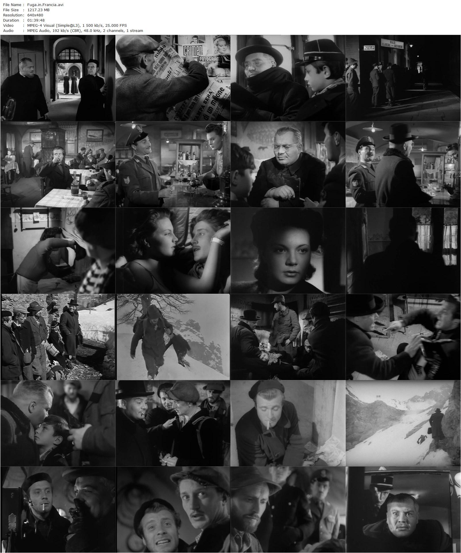 Flight Into France / Fuga in Francia (1948) Mario Soldati, Folco Lulli, Enrico Olivieri, Rosi Mirafiore-poster