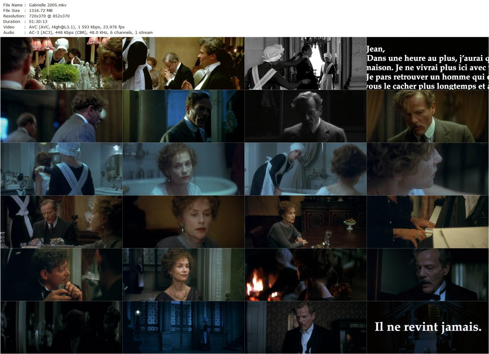 Gabrielle (2005) Patrice Chéreau, Isabelle Huppert, Pascal Greggory, Claudia Coli-poster