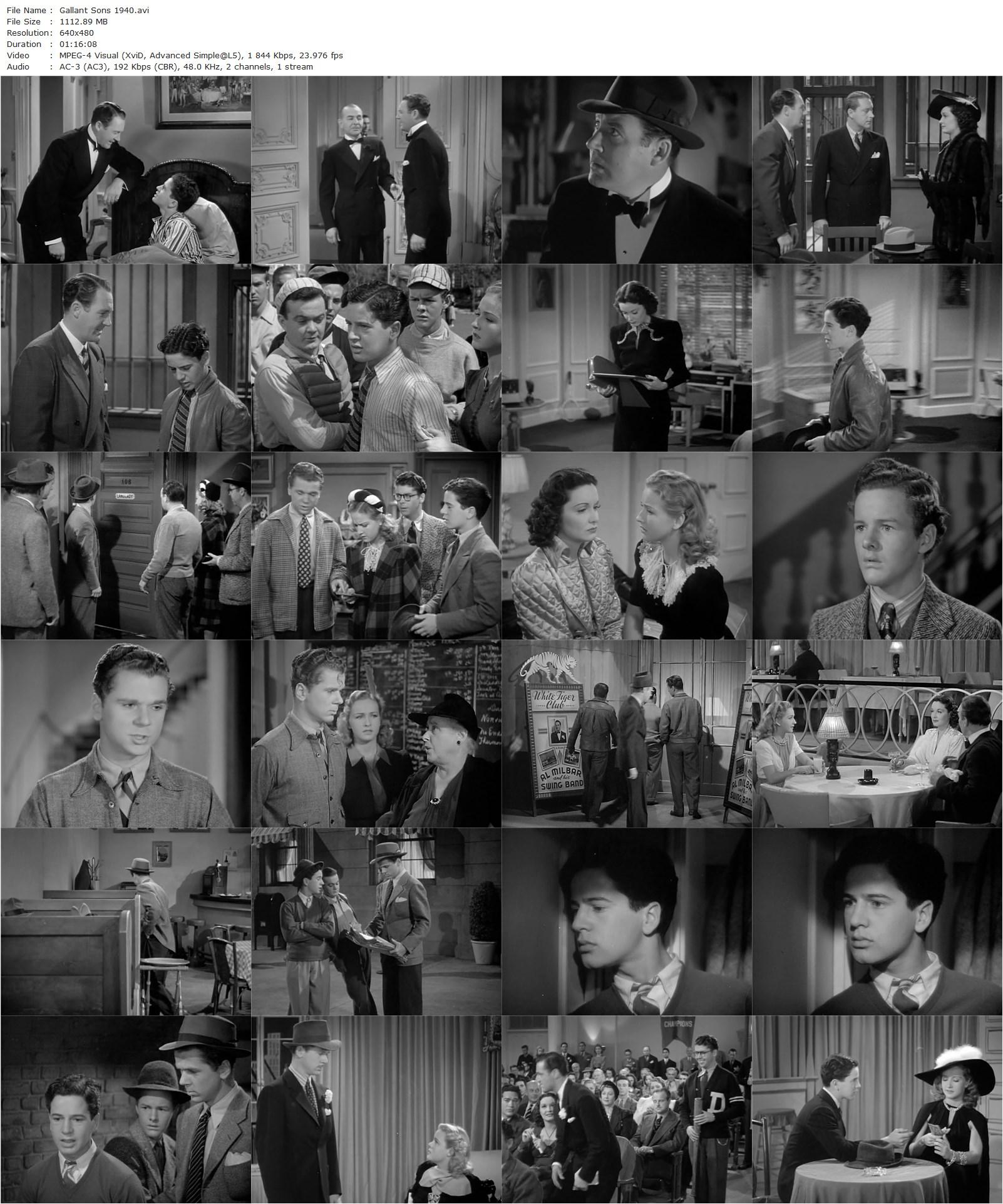 Gallant Sons (1940) George B. Seitz, Jackie Cooper, Bonita Granville, Gene Reynolds-poster