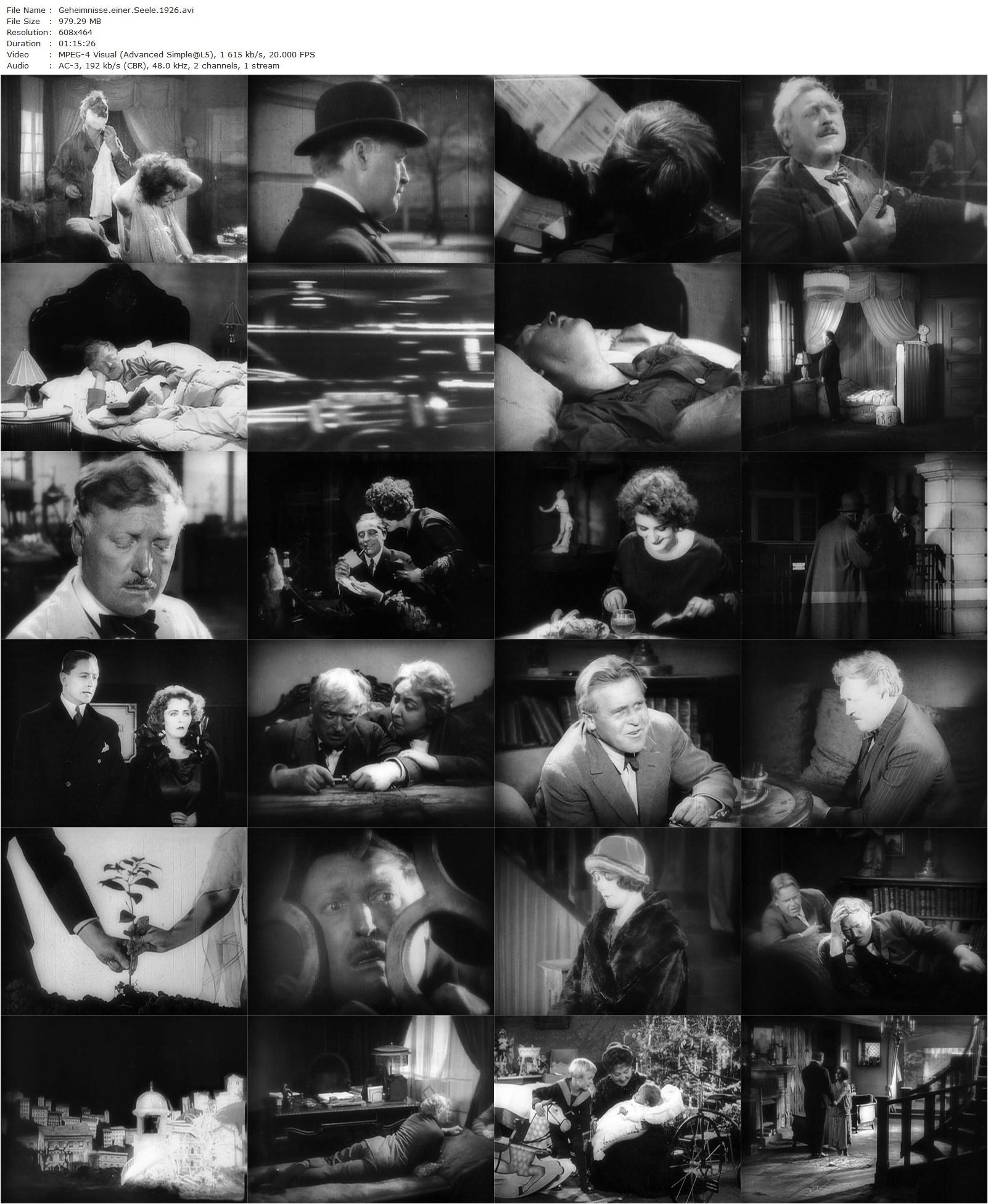 Secrets of a Soul AKA Geheimnisse einer Seele (1926) Georg Wilhelm Pabst, Werner Krauss, Ruth Weyher, Ilka Grüning-poster