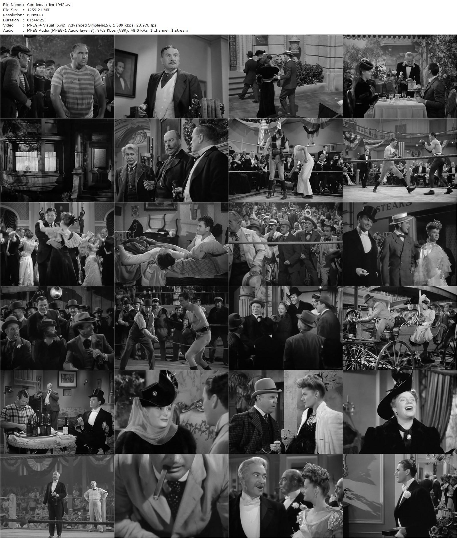 Gentleman Jim (1942) Raoul Walsh, Errol Flynn, Alexis Smith, Jack Carson-poster