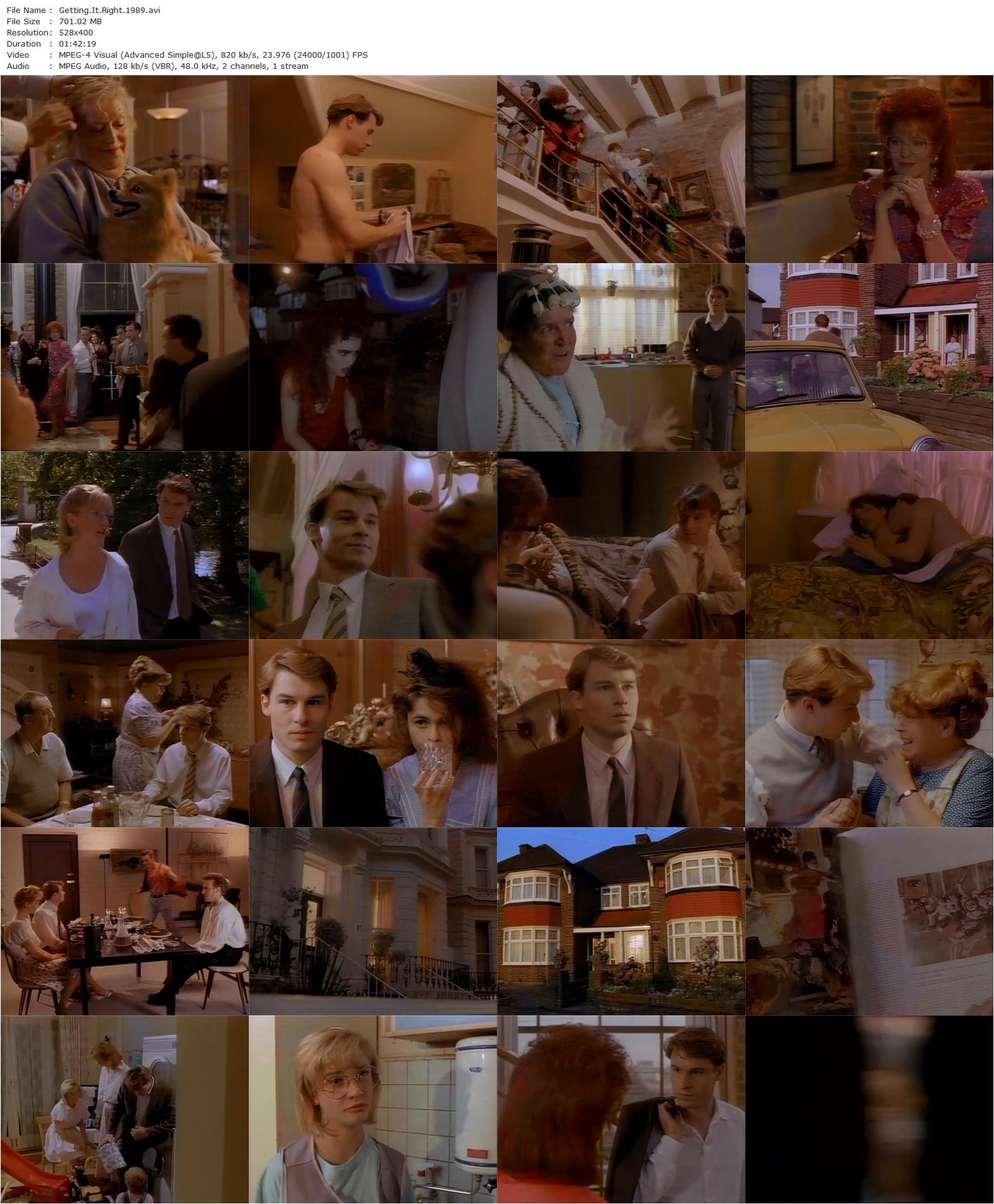 Getting It Right (1989) Randal Kleiser, Jesse Birdsall, Helena Bonham Carter, Jane Horrocks-poster