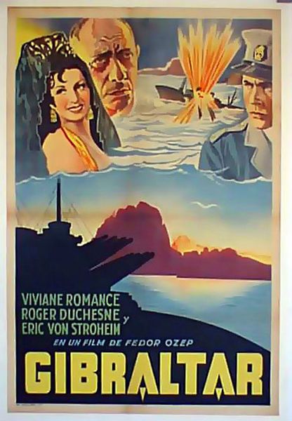 Gibraltar / It Happened in Gibraltar (1938) Fyodor Otsep, Roger Duchesne, Erich von Stroheim, Viviane Romance, Drama, War