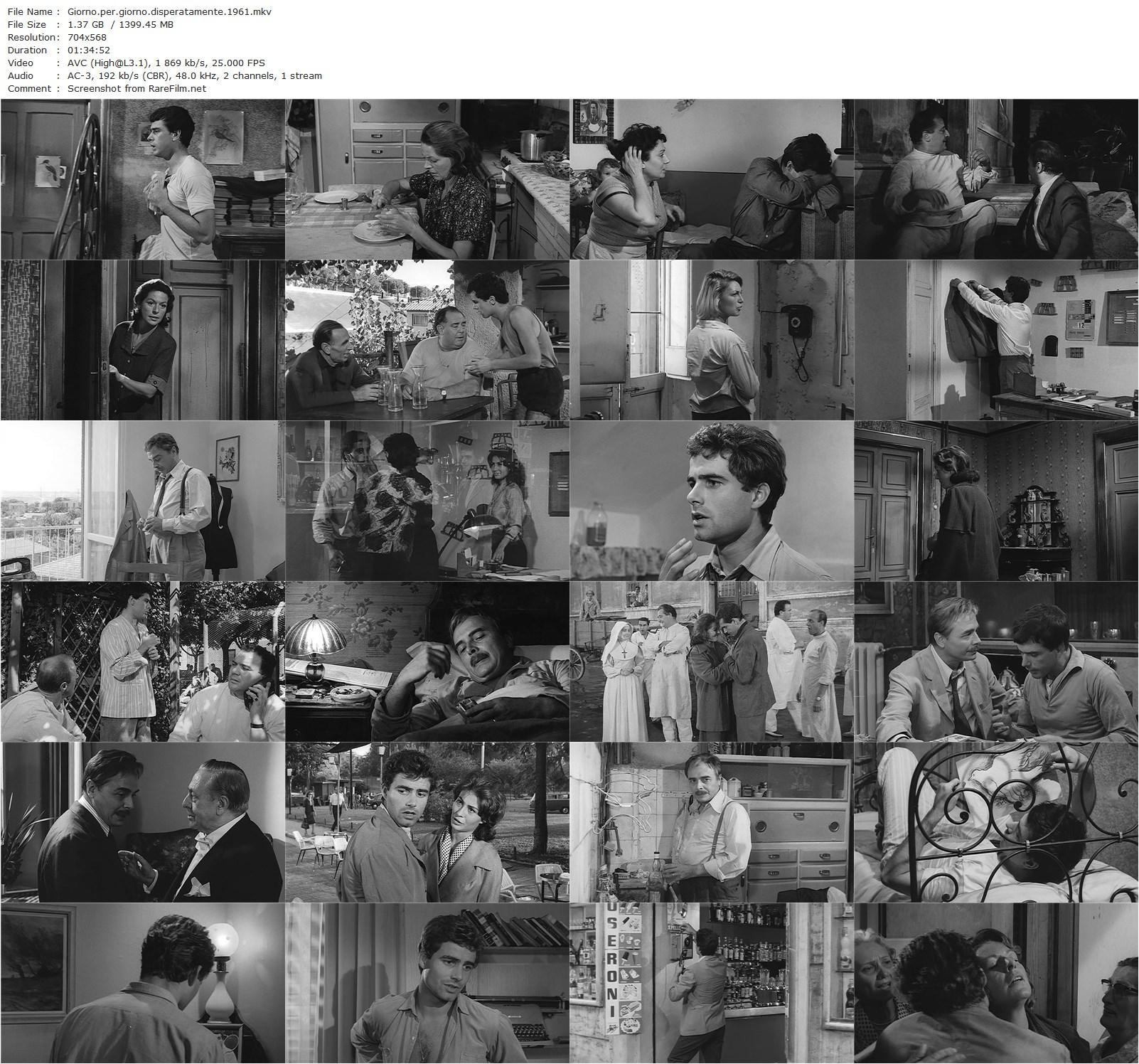 Day by Day, Desperately / Giorno per giorno, disperatamente (1961) Alfredo Giannetti, Tomas Milian, Nino Castelnuovo, Madeleine Robinson-poster