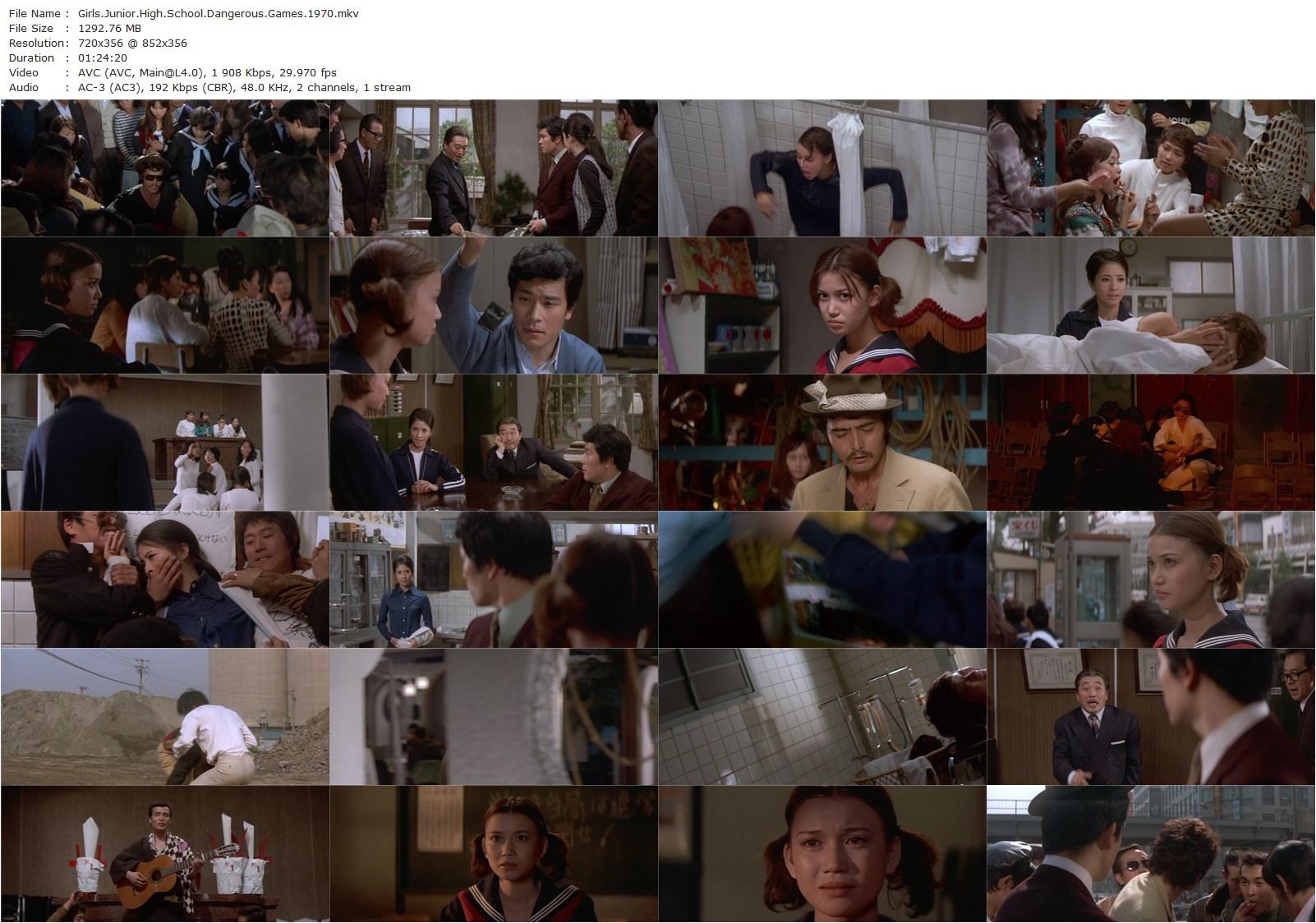 Girls’ Junior High School: Dangerous Games (1970) Mio Ezaki, Junko Natsu, Jirô Okazaki, Chieko Matsubara-poster