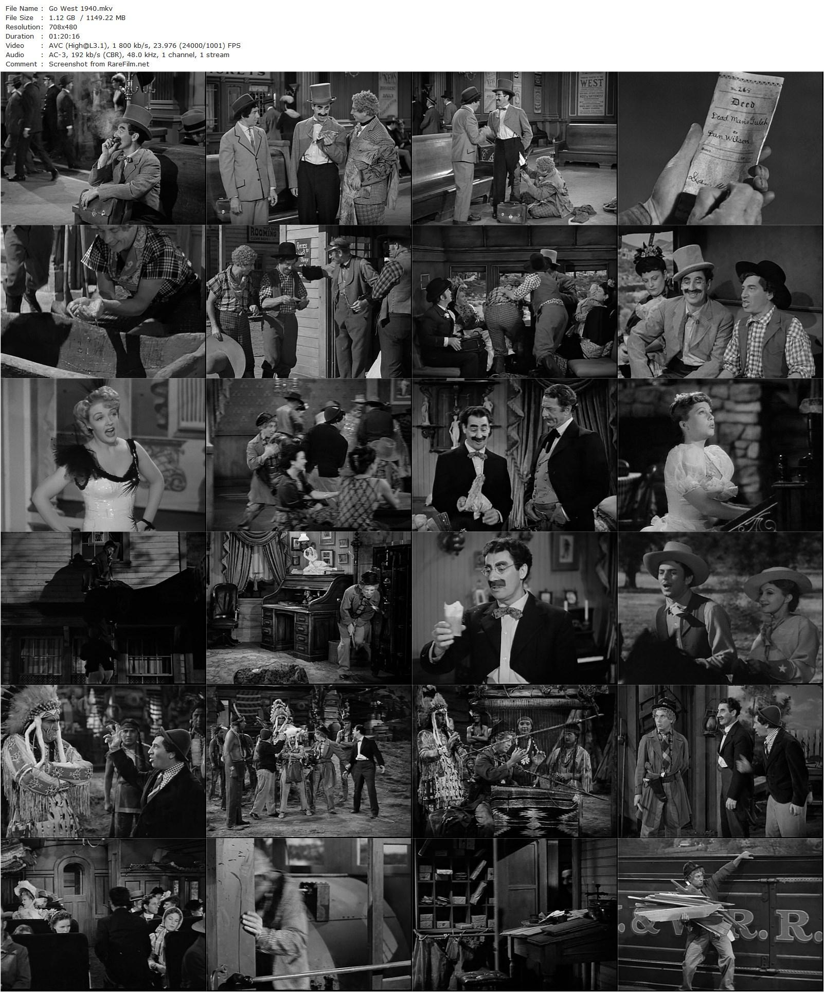 Go West (1940) Edward Buzzell, Groucho Marx, Chico Marx, Harpo Marx-poster