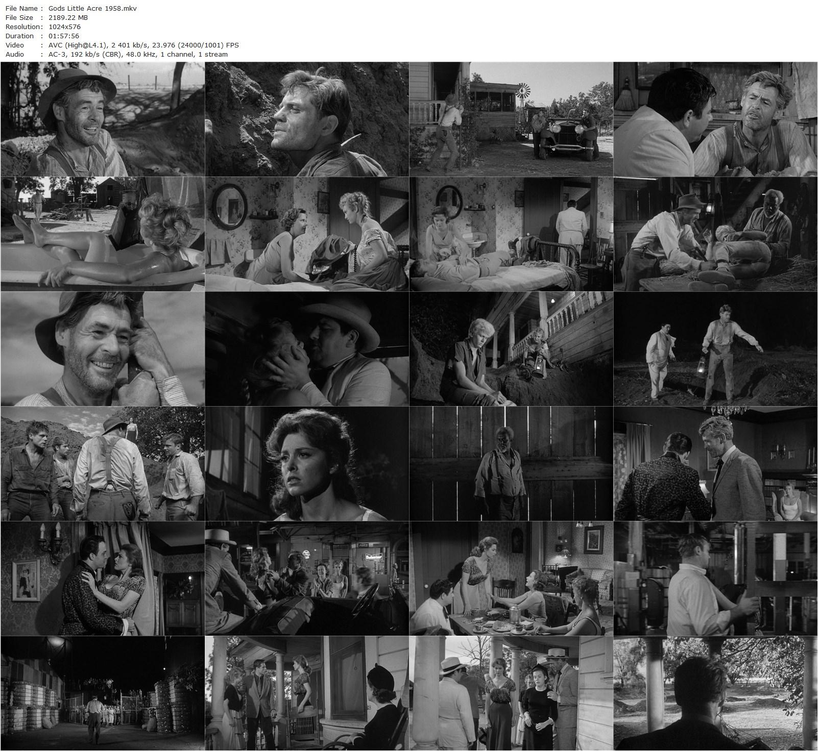 God’s Little Acre (1958) Anthony Mann, Robert Ryan, Tina Louise, Aldo Ray-poster