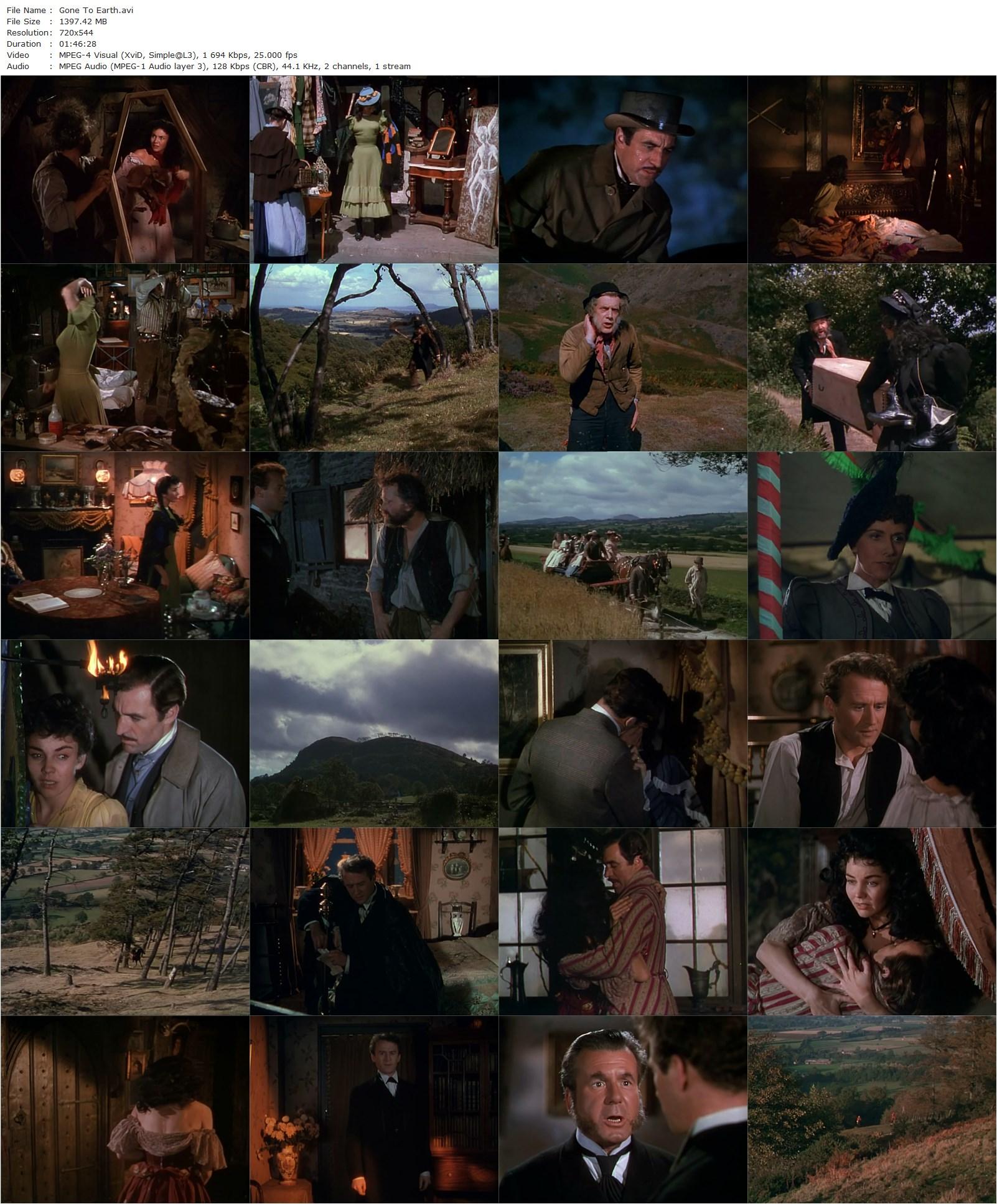 Gone to Earth (1950) Michael Powell, Emeric Pressburger, Jennifer Jones, David Farrar, Cyril Cusack-poster