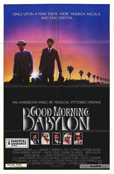 Good Morning, Babylon AKA Good morning Babilonia (1987) Paolo Taviani, Vittorio Taviani, Vincent Spano, Joaquim de Almeida, Greta Scacchi