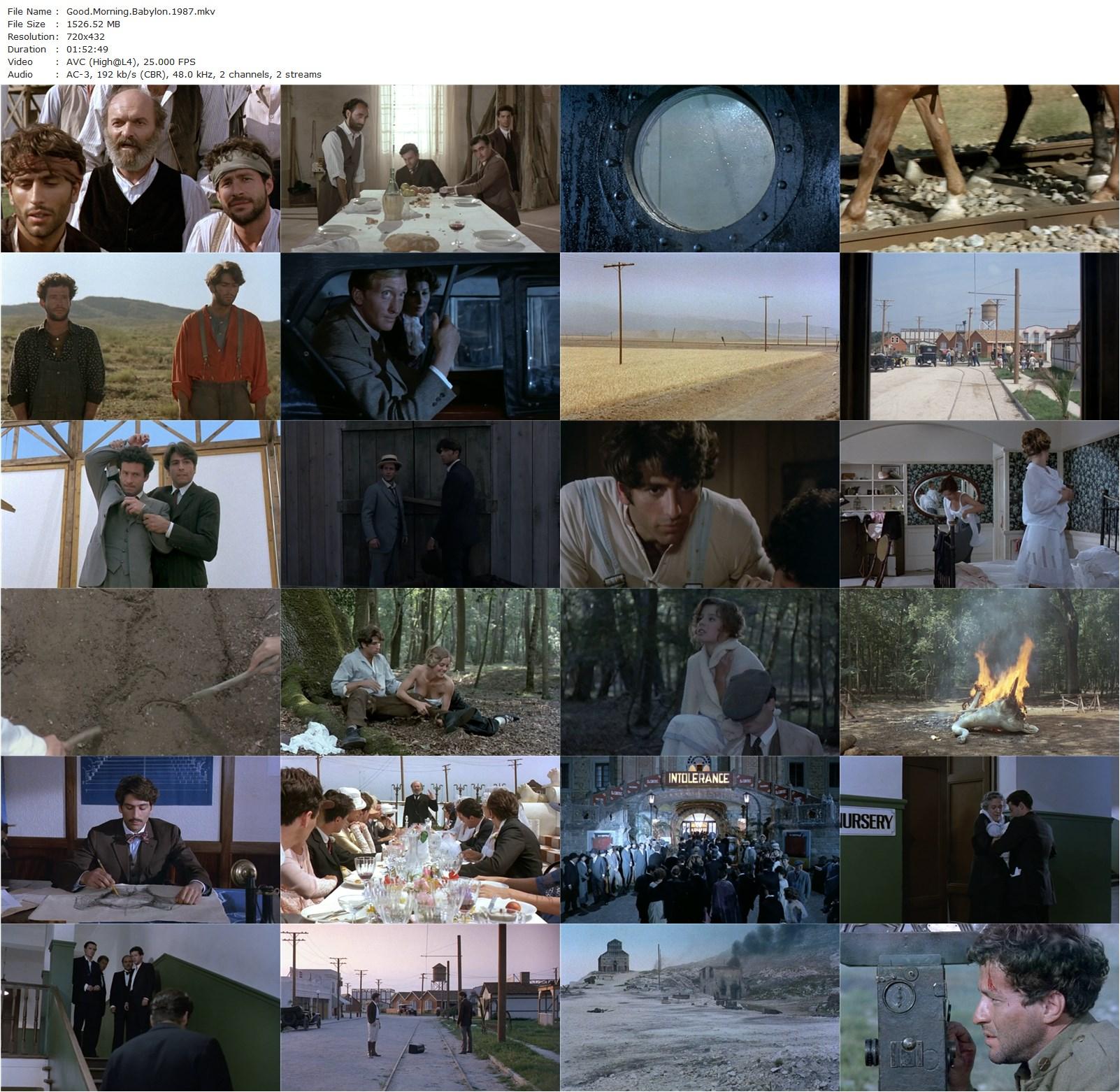 Good Morning, Babylon AKA Good morning Babilonia (1987) Paolo Taviani, Vittorio Taviani, Vincent Spano, Joaquim de Almeida, Greta Scacchi-poster