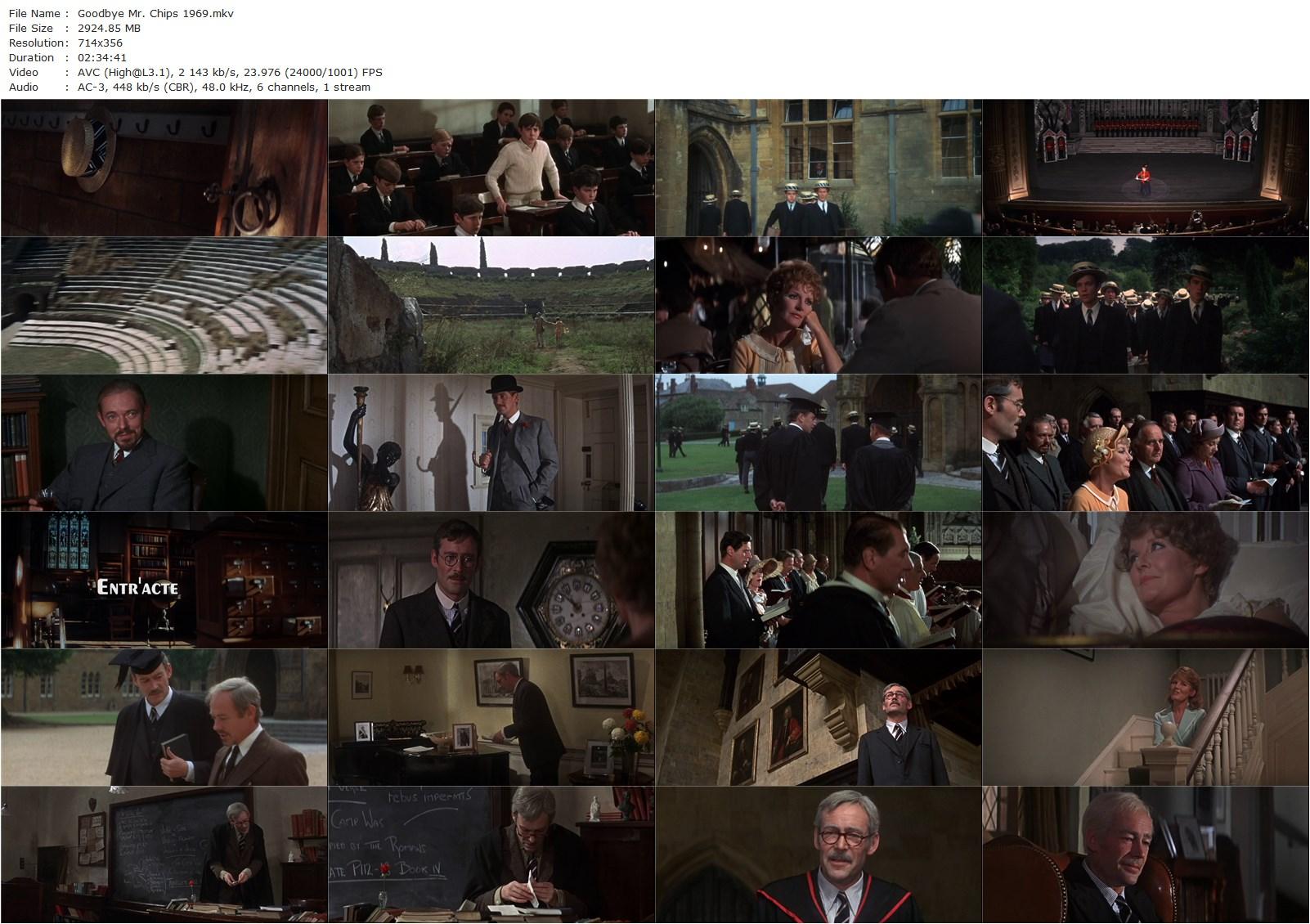 Goodbye, Mr. Chips (1969) Herbert Ross, Peter O’Toole, Petula Clark, Michael Redgrave-poster