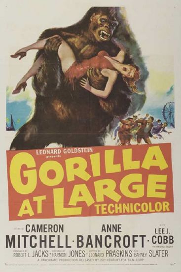 Gorilla at Large (1954) Harmon Jones, Cameron Mitchell, Anne Bancroft, Lee J. Cobb