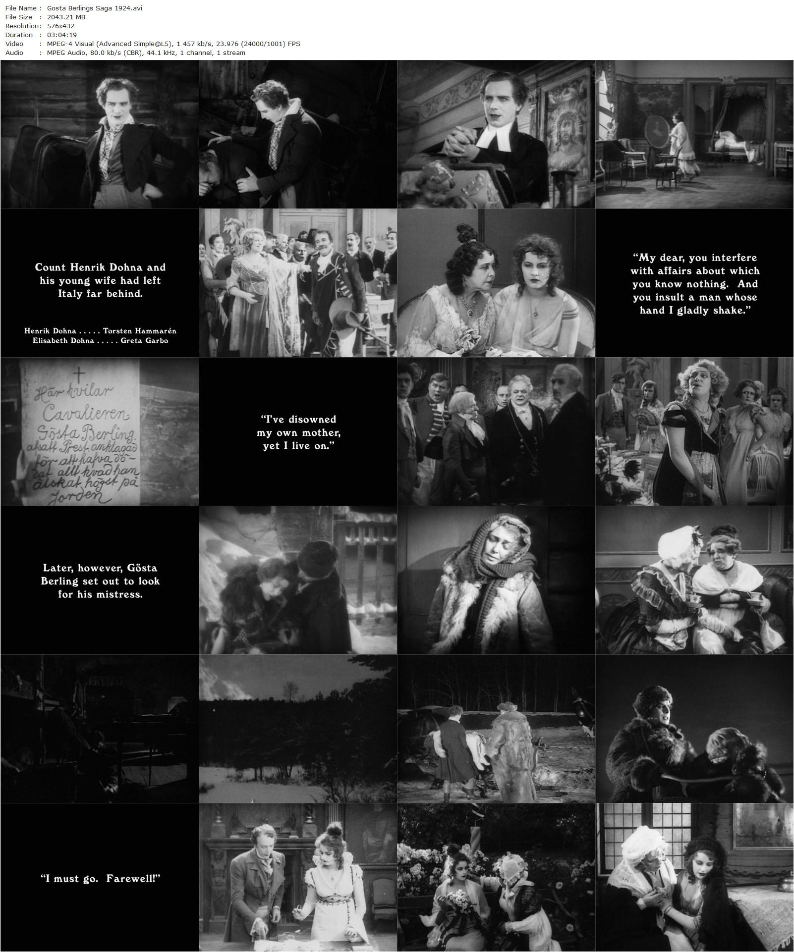 The Saga of Gosta Berling AKA Gösta Berlings saga (1924) Mauritz Stiller, Lars Hanson, Sven Scholander, Ellen Hartman-Cederström-poster