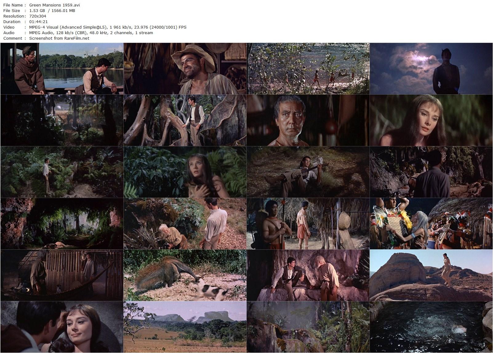 Green Mansions (1959) Mel Ferrer, Audrey Hepburn-poster