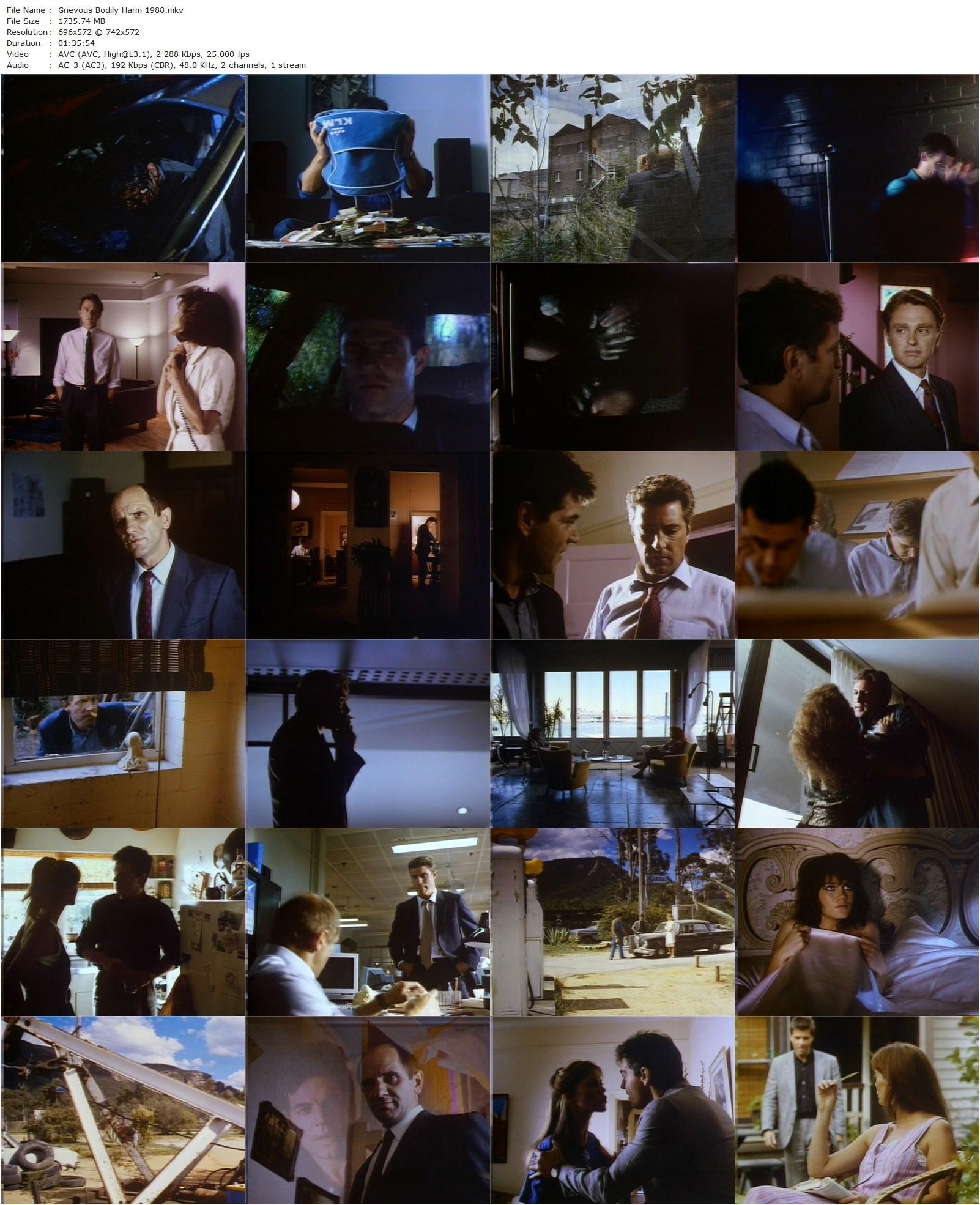 Grievous Bodily Harm (1988) Mark Joffe, Colin Friels, John Waters, Bruno Lawrence-poster